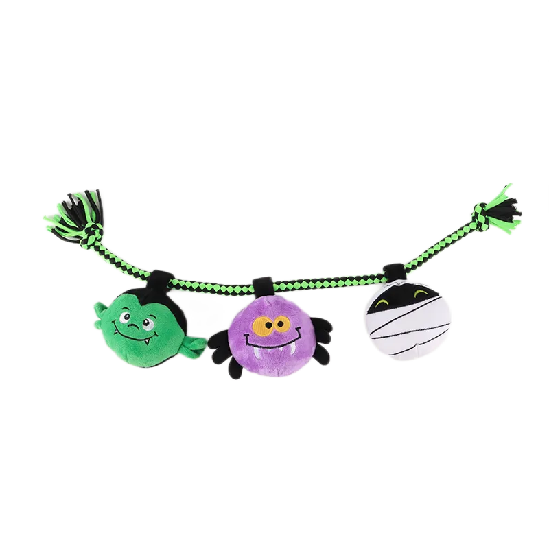 Trick or Treat Rope Heads Halloween Dog Toy