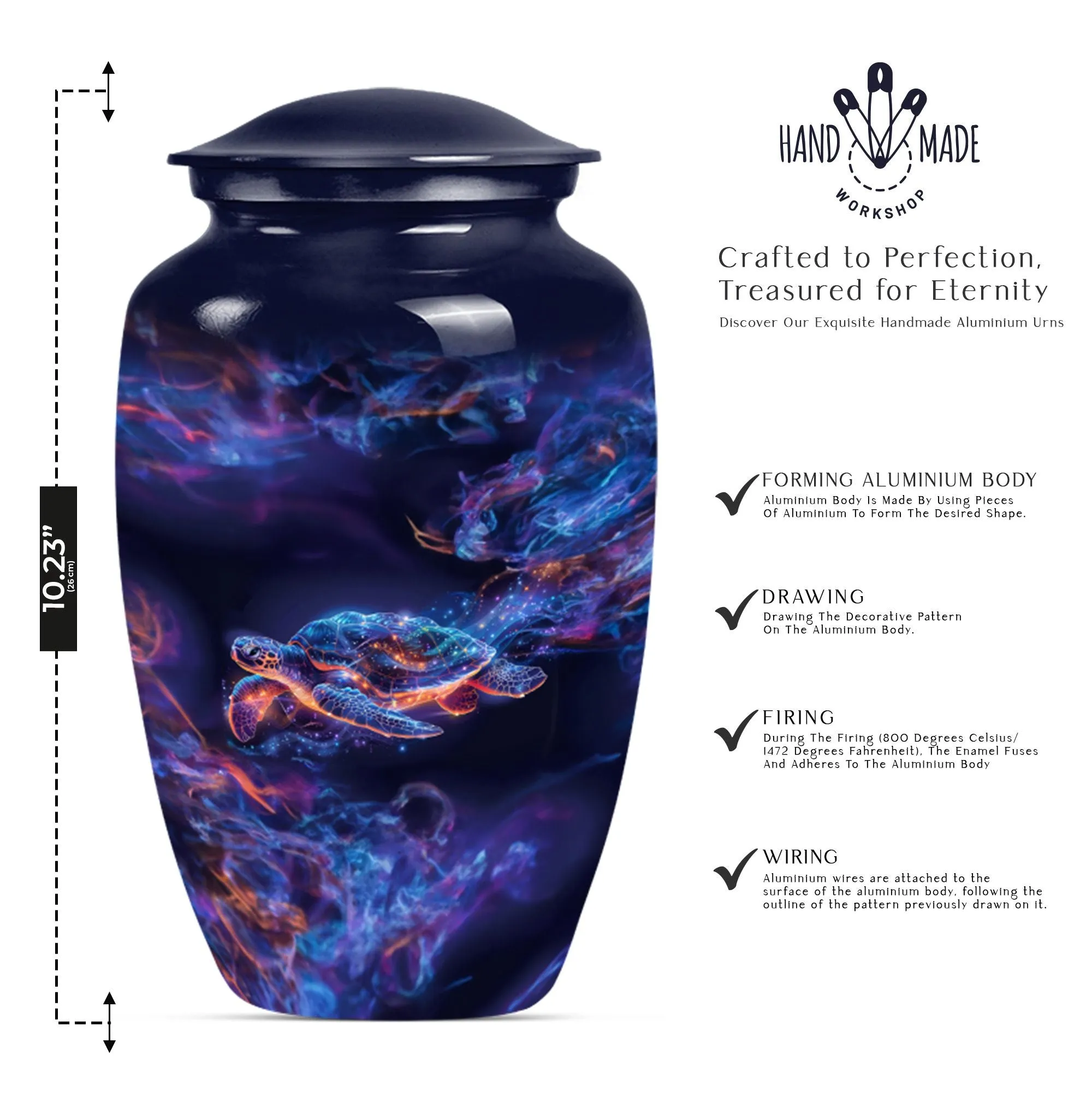 TURTLE Urn Cremation Remnant Storage for Adults