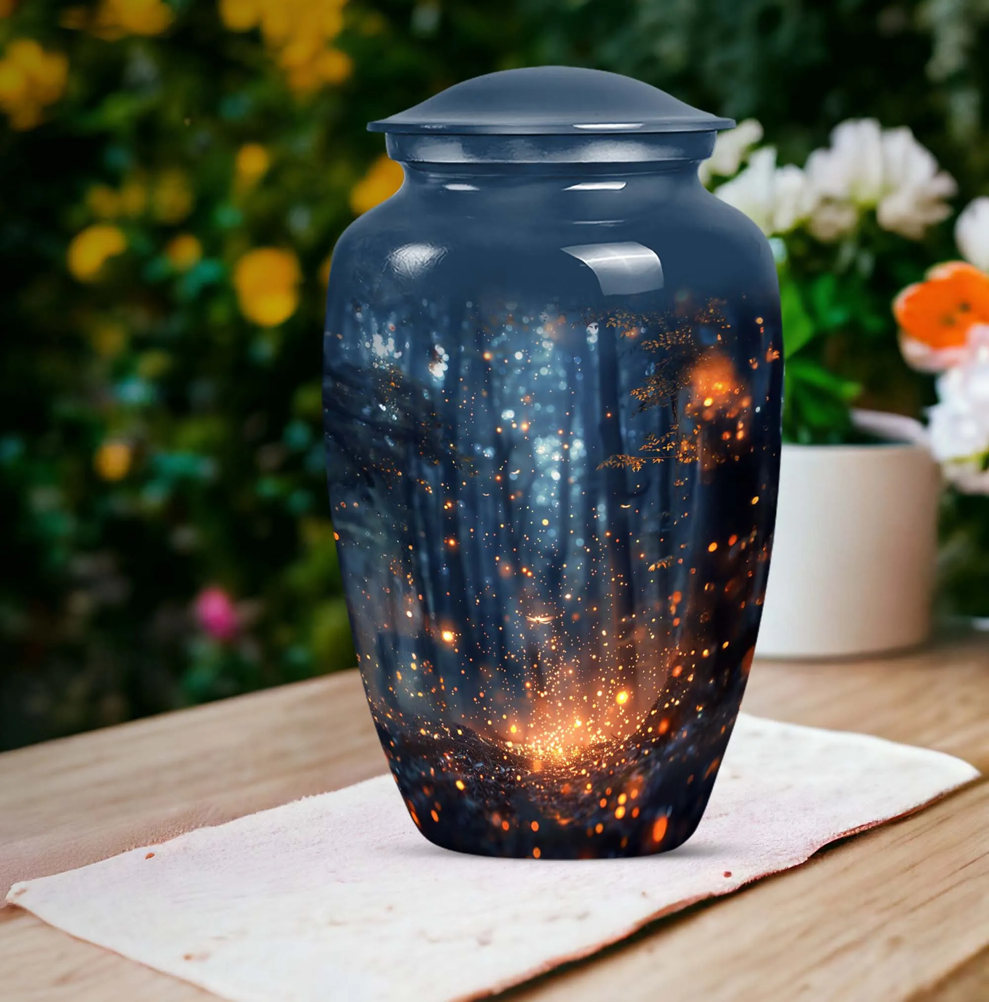 Twilight Forest Eternal Rest - Memorial Urn for Peaceful Farewell