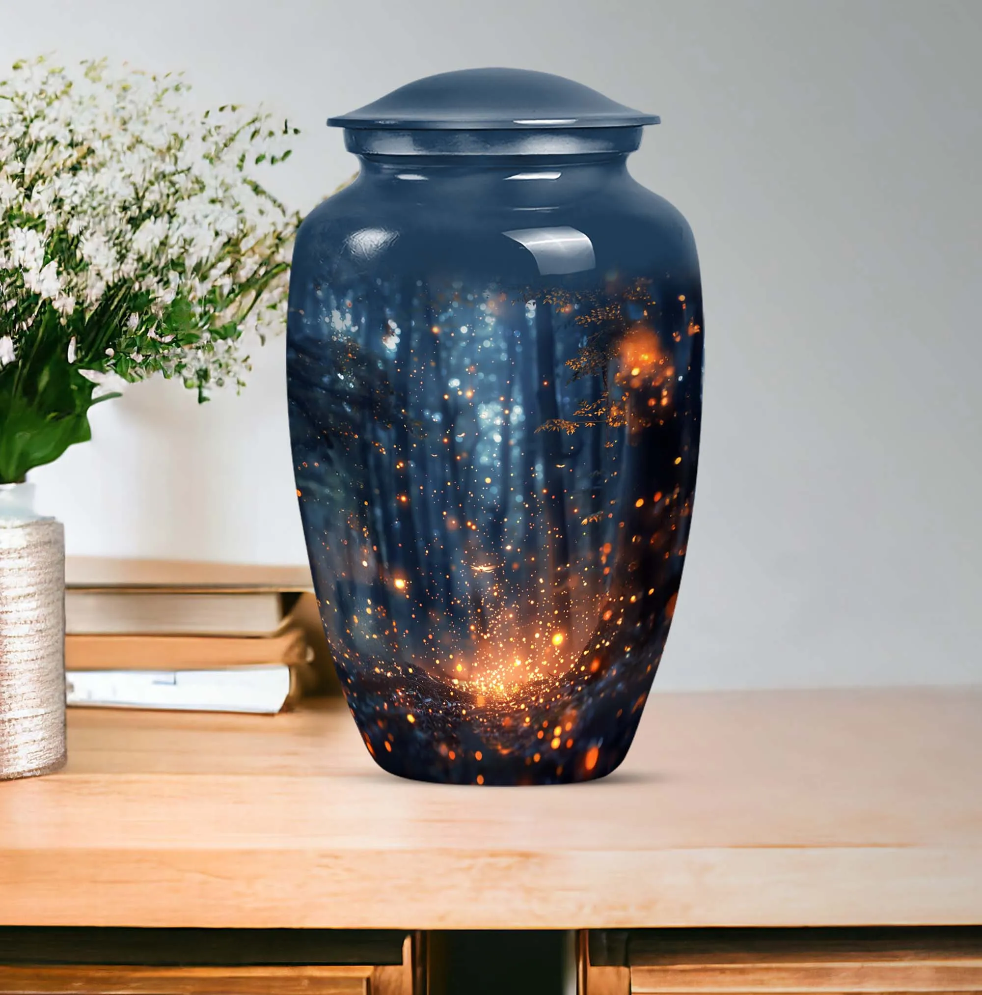 Twilight Forest Eternal Rest - Memorial Urn for Peaceful Farewell