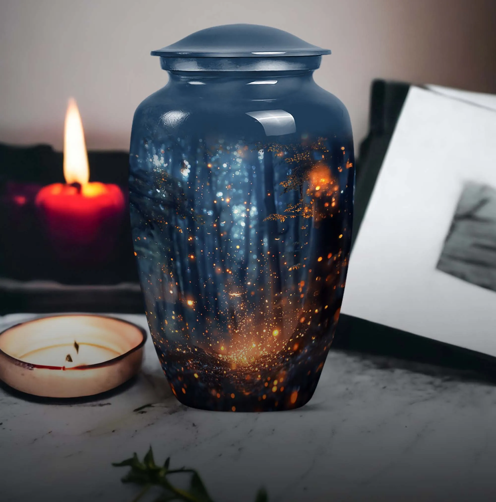 Twilight Forest Eternal Rest - Memorial Urn for Peaceful Farewell