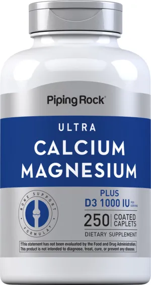 Ultra Calcium Magnesium Plus D3 (Cal 1000mg/Mag 500mg/D3 1000IU) (per serving), 250 Coated Caplets