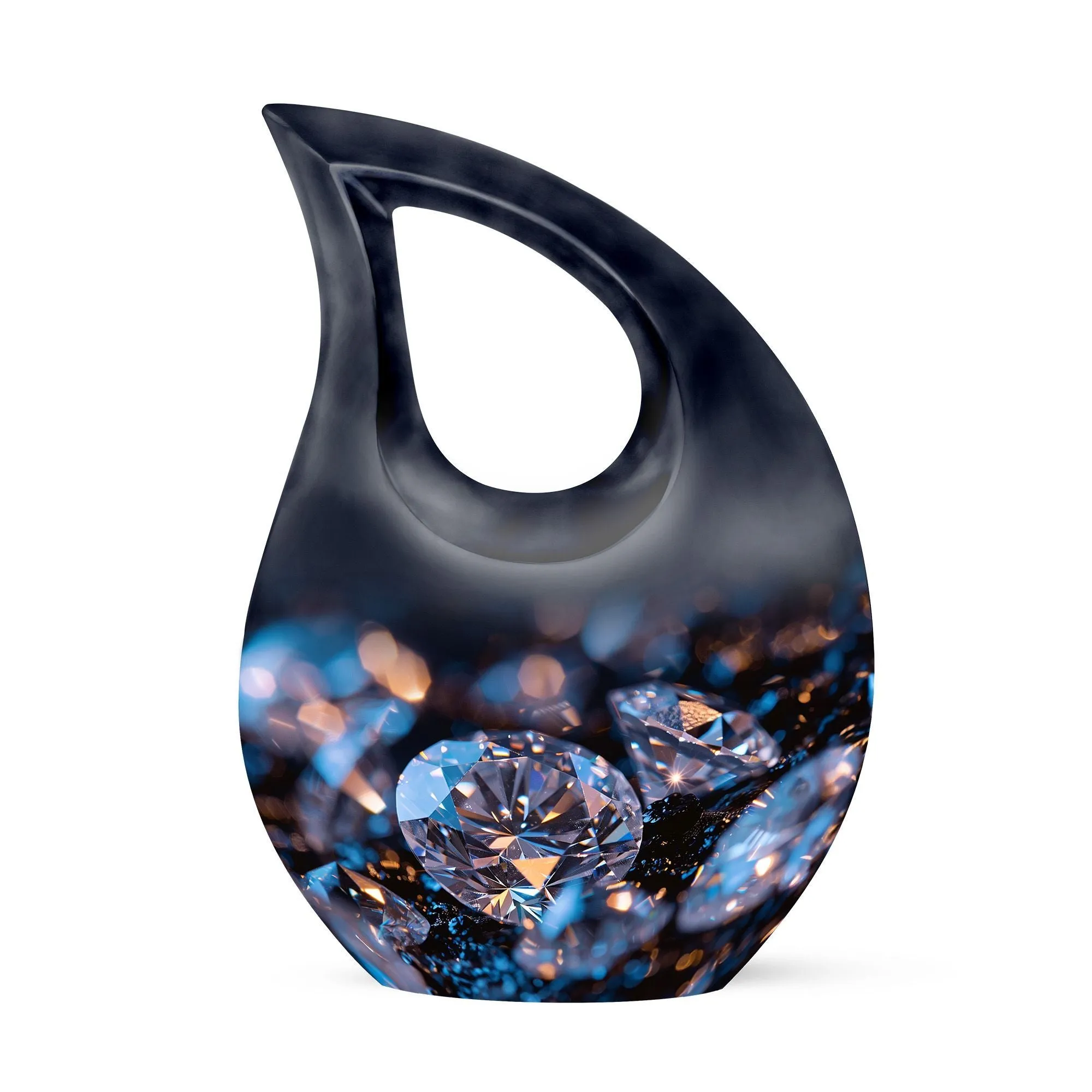 Unique Diamond Theme Cremation Urn For Adult Human Ashes