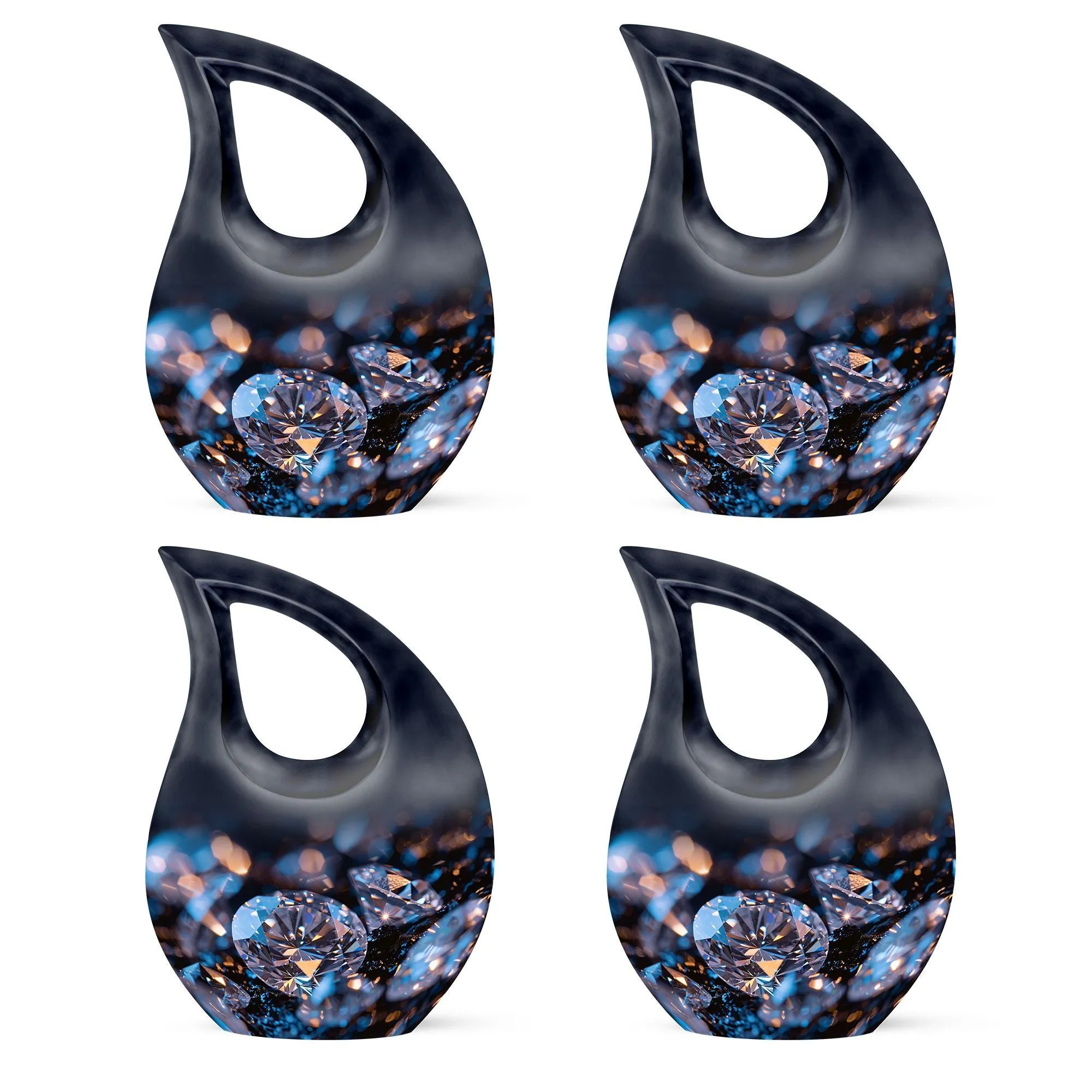 Unique Diamond Theme Cremation Urn For Adult Human Ashes