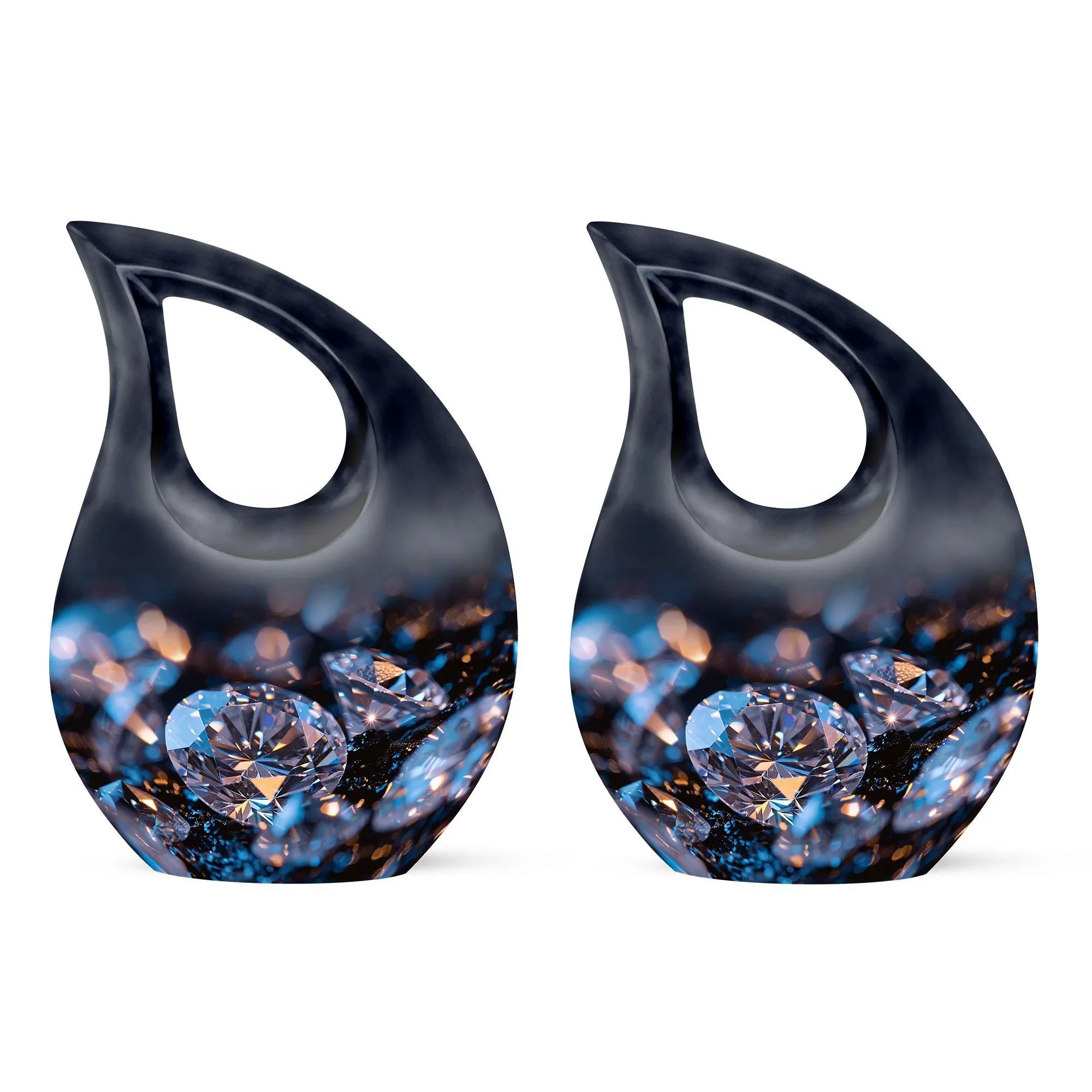 Unique Diamond Theme Cremation Urn For Adult Human Ashes
