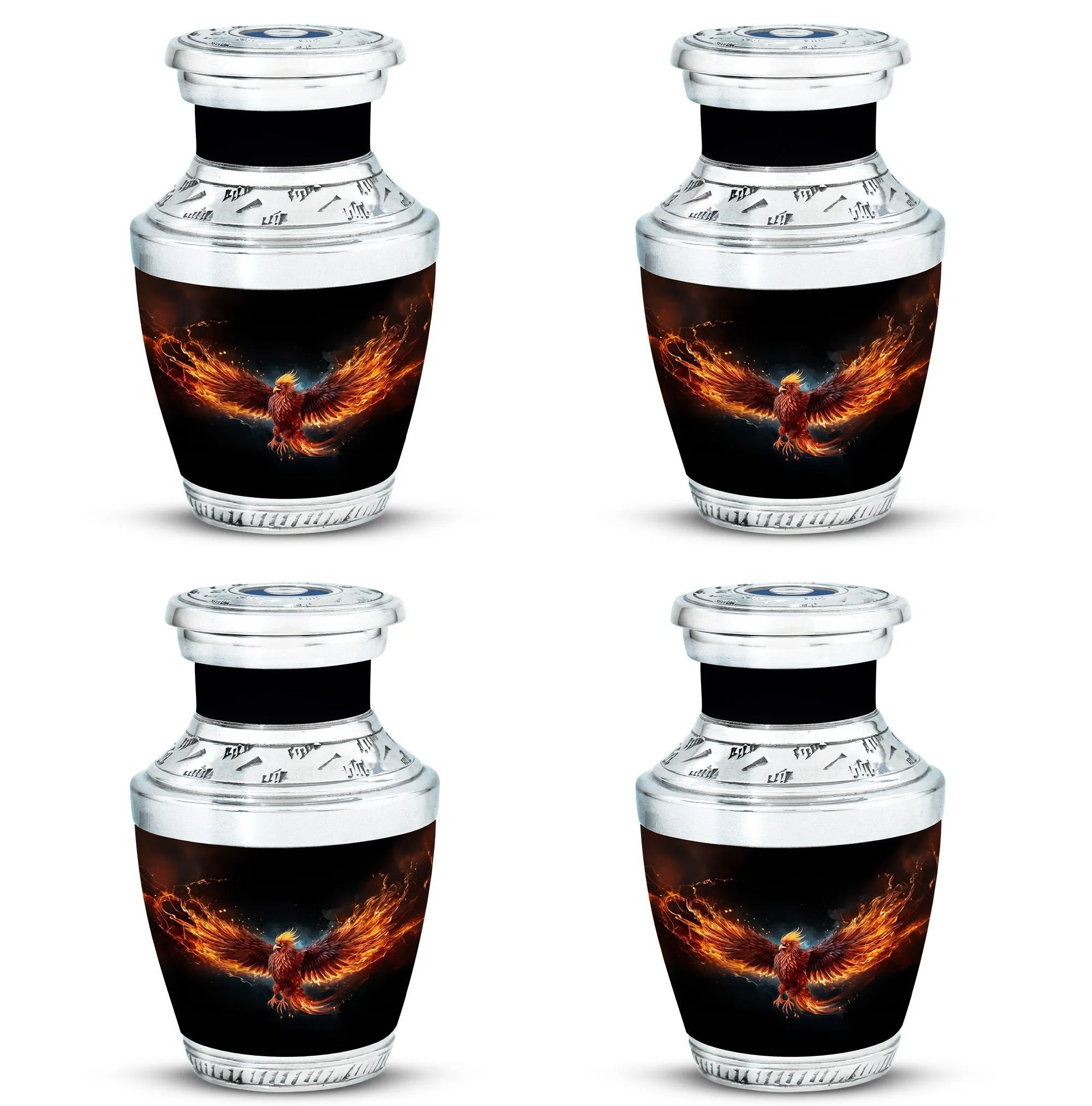 Unique Red Phoenix Memorial Keepsake: Phoenix Bird Cremation Urn