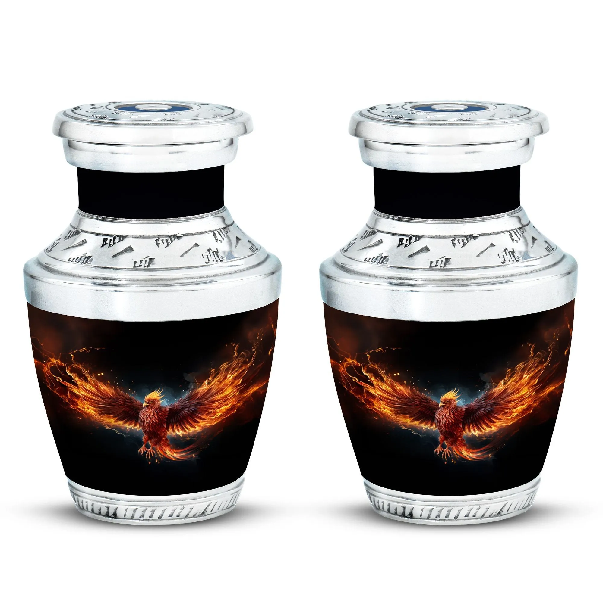 Unique Red Phoenix Memorial Keepsake: Phoenix Bird Cremation Urn