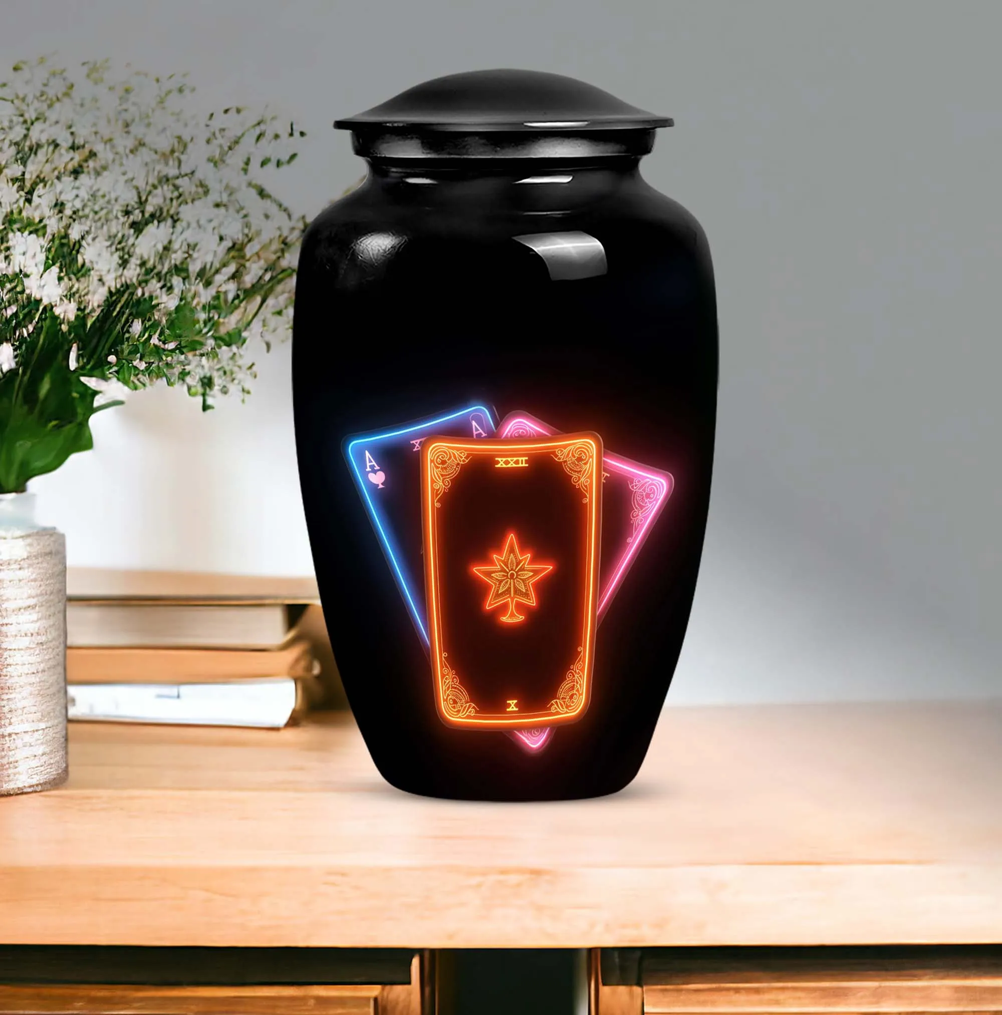Unseen Harmony Cremation Tarot Urn for the Aesthetic Female Soul