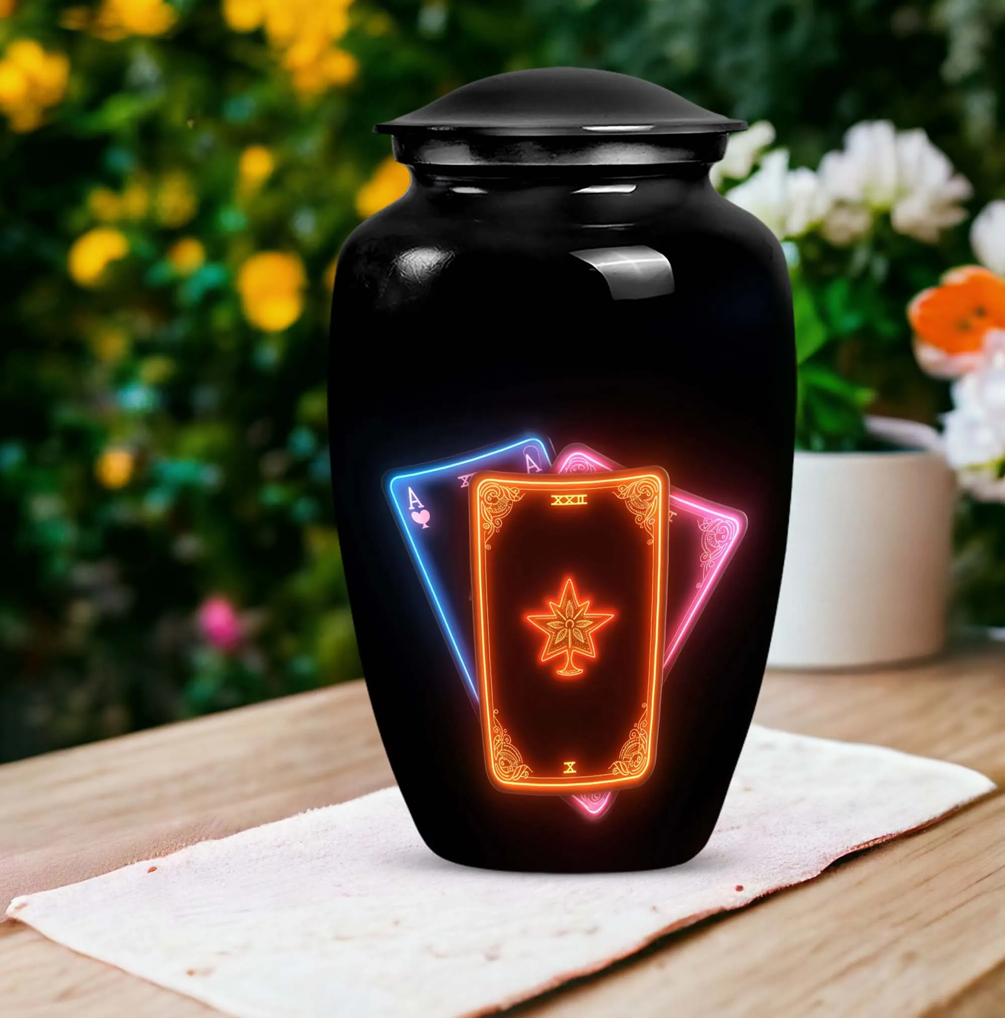 Unseen Harmony Cremation Tarot Urn for the Aesthetic Female Soul