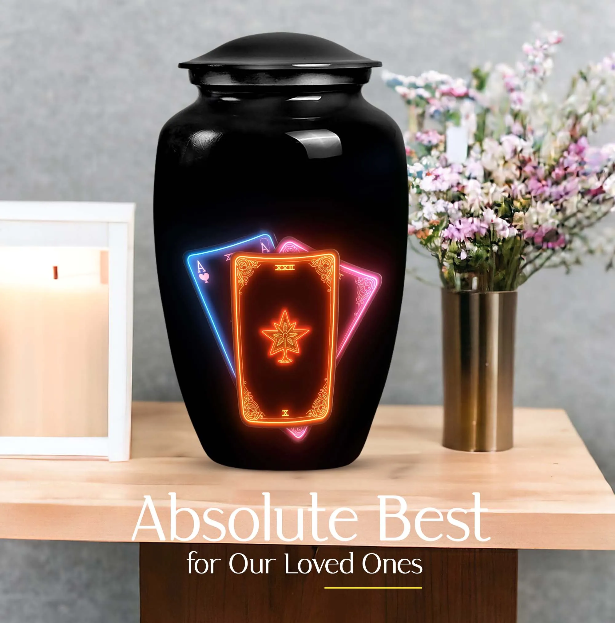 Unseen Harmony Cremation Tarot Urn for the Aesthetic Female Soul