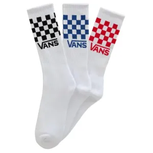 Vans Classic Check Crew Socks 3-Pack - White