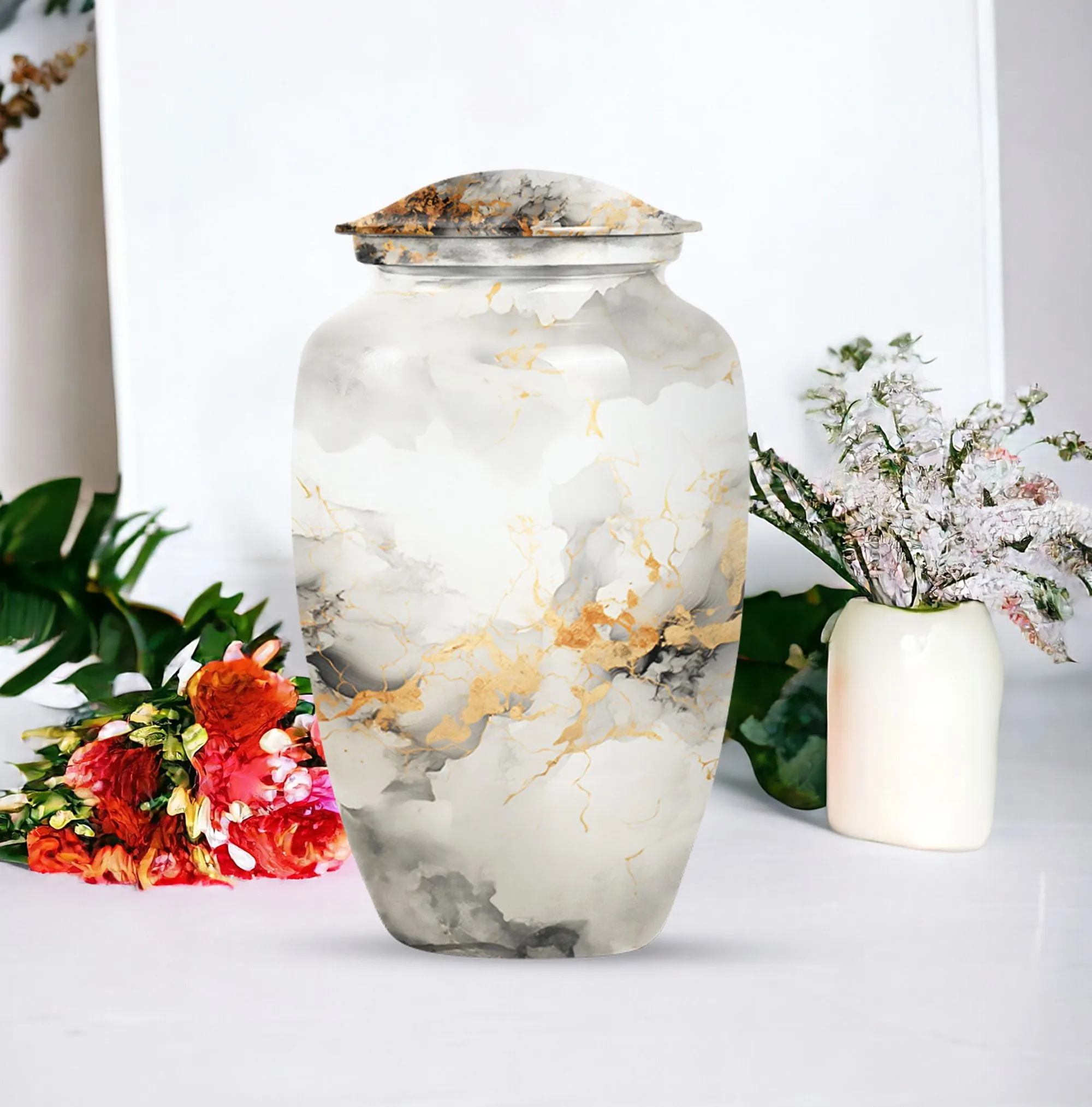 Vibrant Swirl Urn: Resplendent Tribute In Memory Resting Space