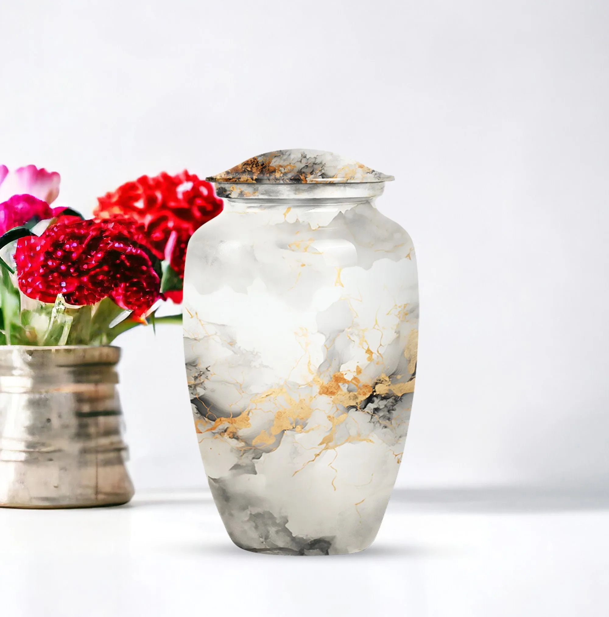 Vibrant Swirl Urn: Resplendent Tribute In Memory Resting Space