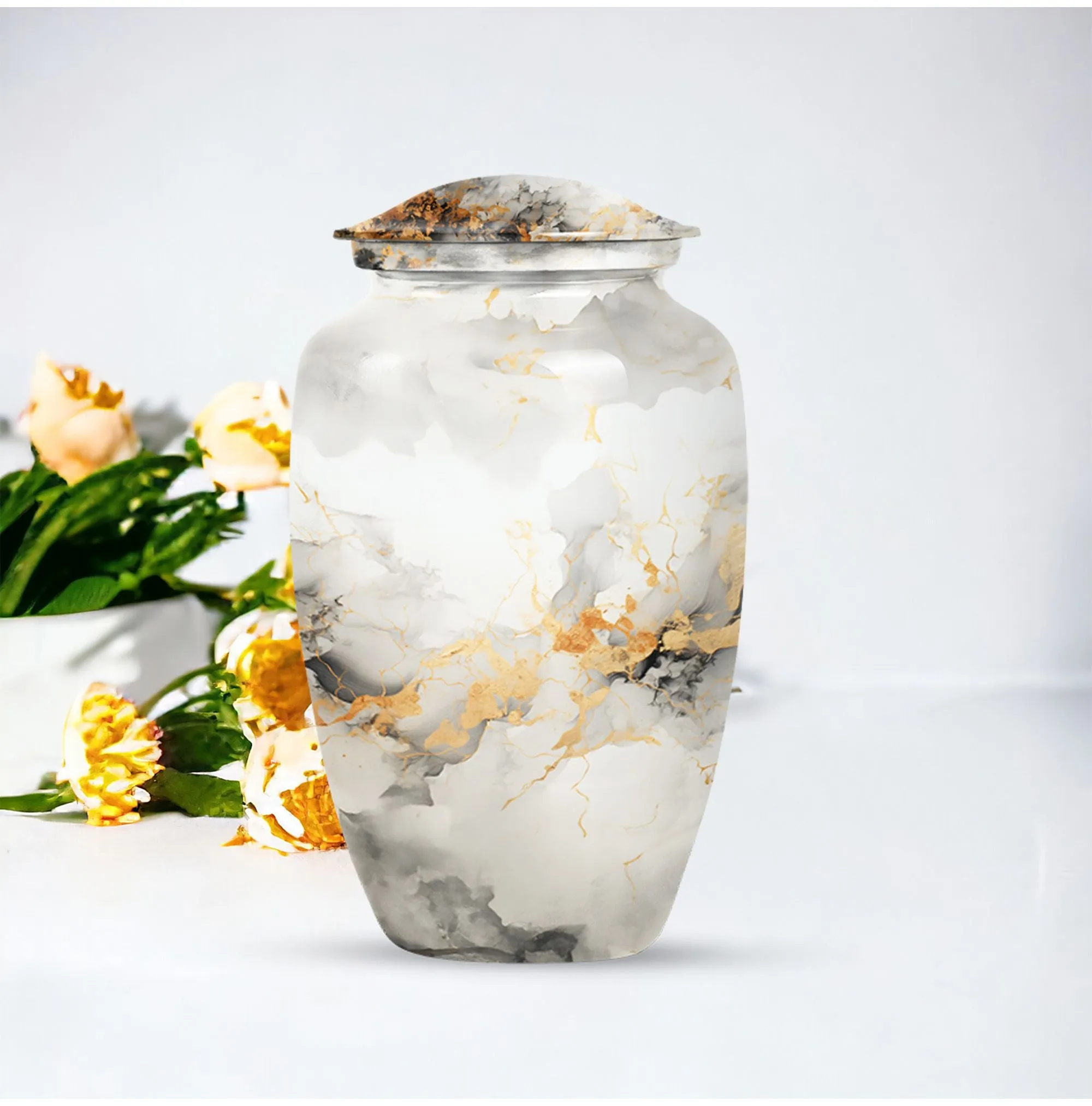 Vibrant Swirl Urn: Resplendent Tribute In Memory Resting Space