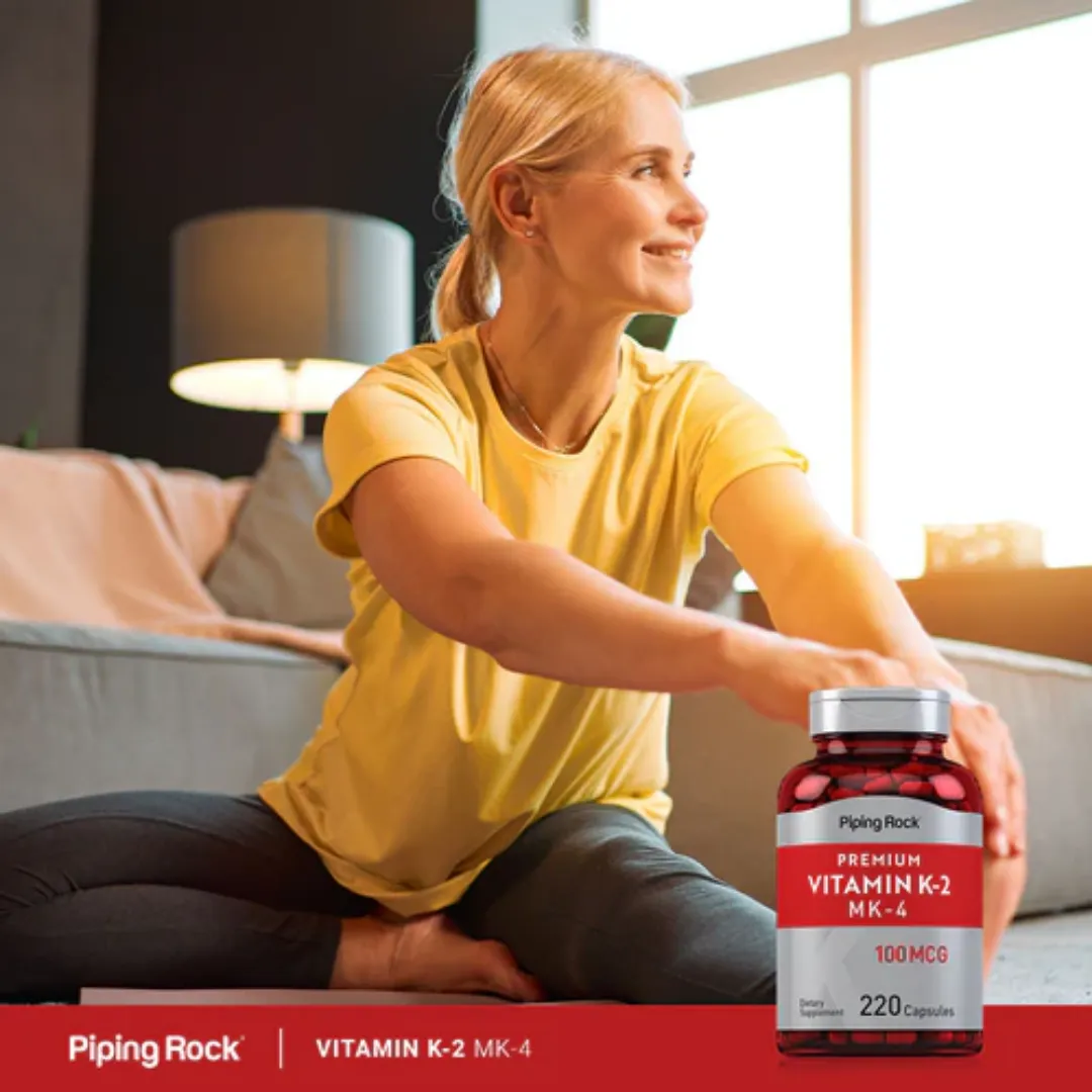 Vitamin K-2 with MK-4, 100 mcg, 220 Capsules, 2  Bottles