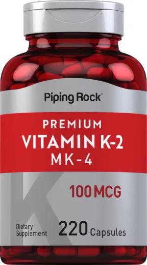 Vitamin K-2 with MK-4, 100 mcg, 220 Capsules