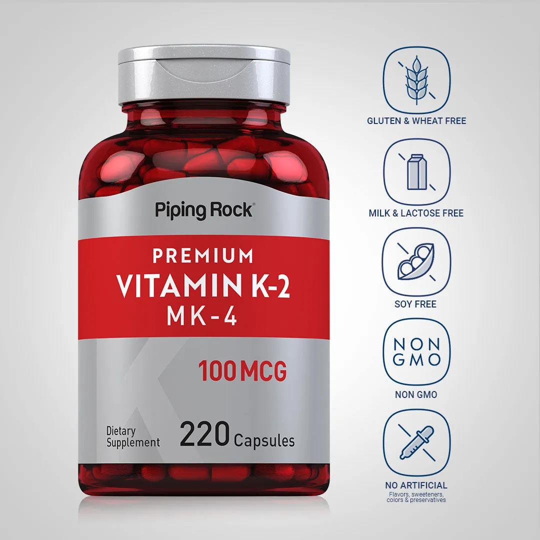 Vitamin K-2 with MK-4, 100 mcg, 220 Capsules
