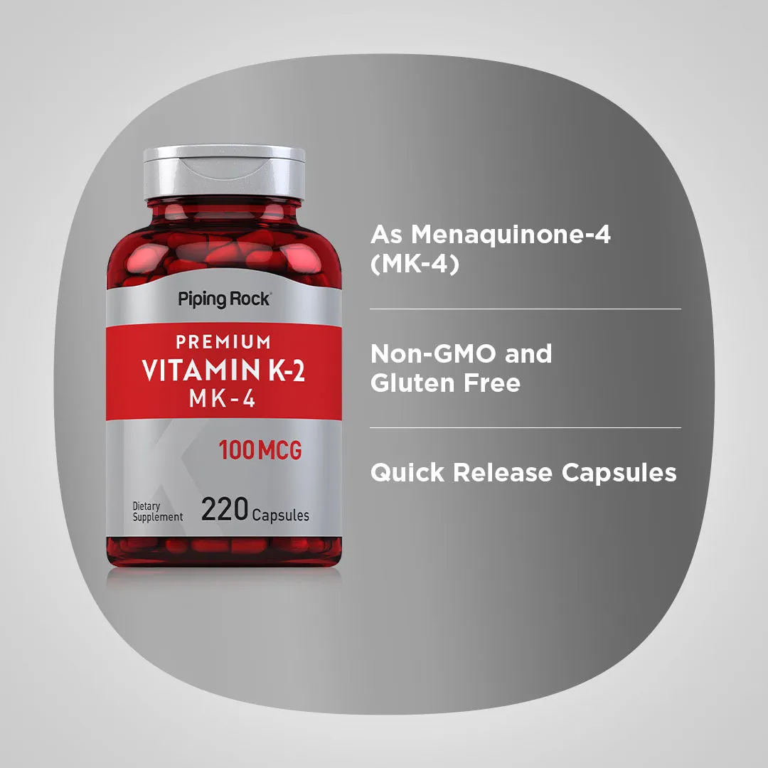 Vitamin K-2 with MK-4, 100 mcg, 220 Capsules