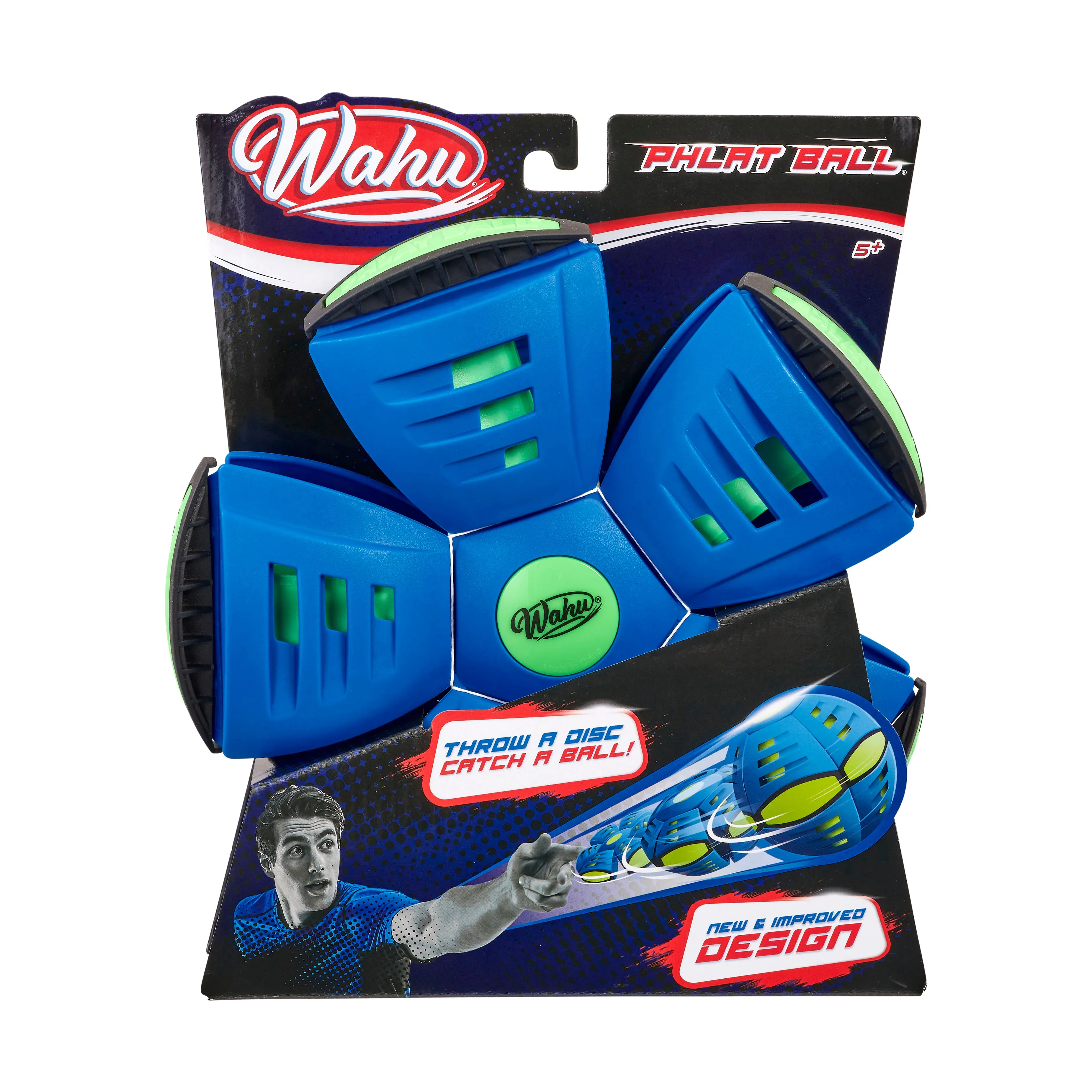 Wahu Phlat Ball Classic - Transforming Disc-to-Ball Toy, Blue