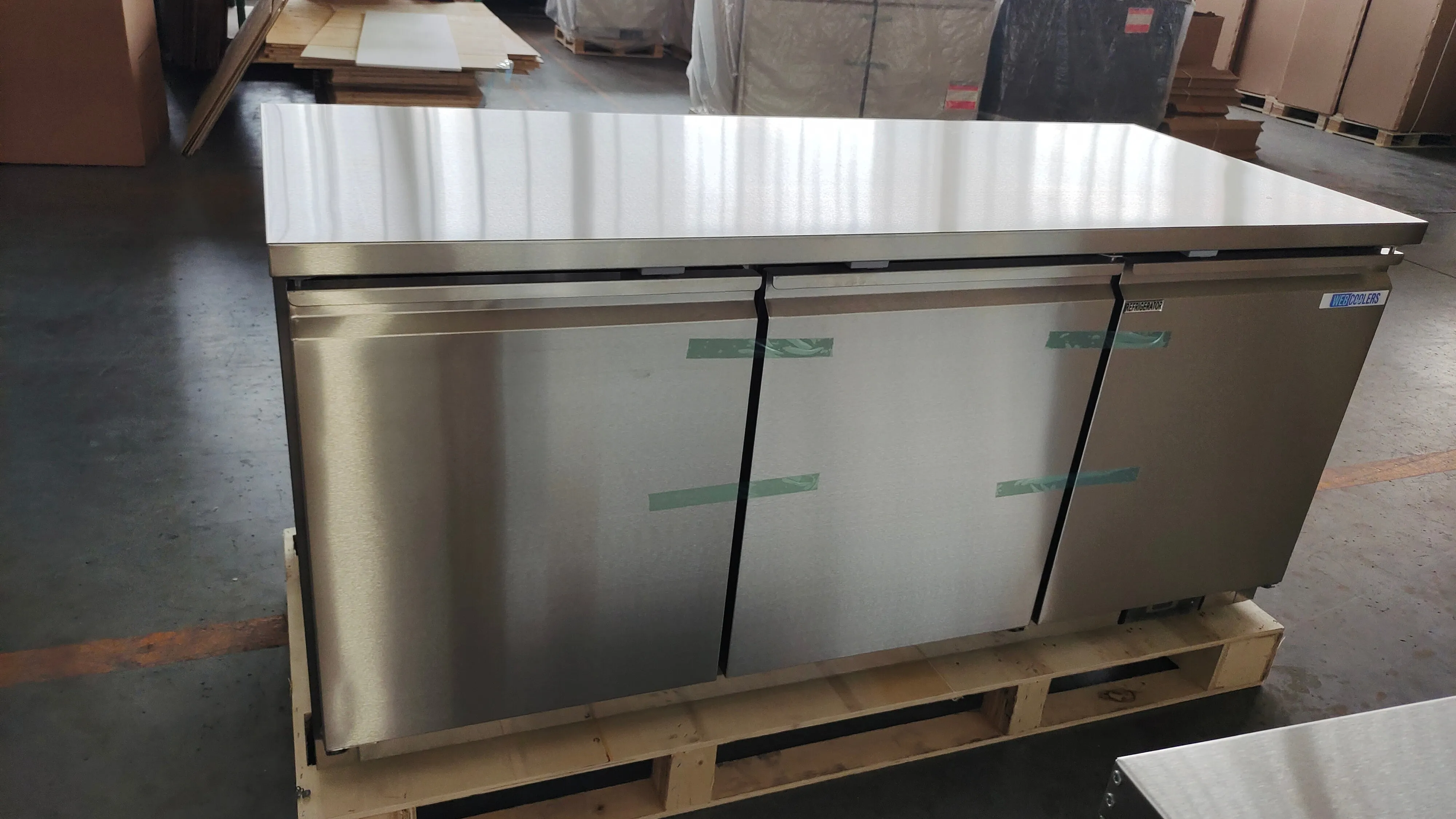 Webcoolers UC-72 72‘’ Undercounter Three Section Door Refrigerator