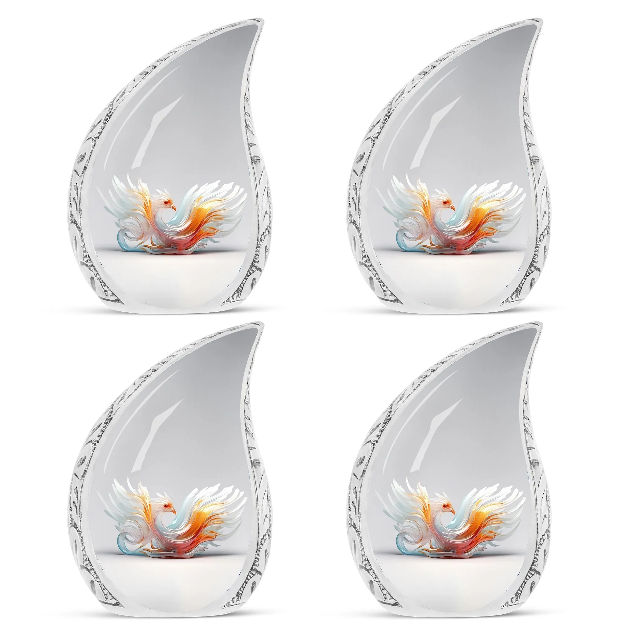 White Phoenix Cremation Urn | Memorial Urn for Remembrance