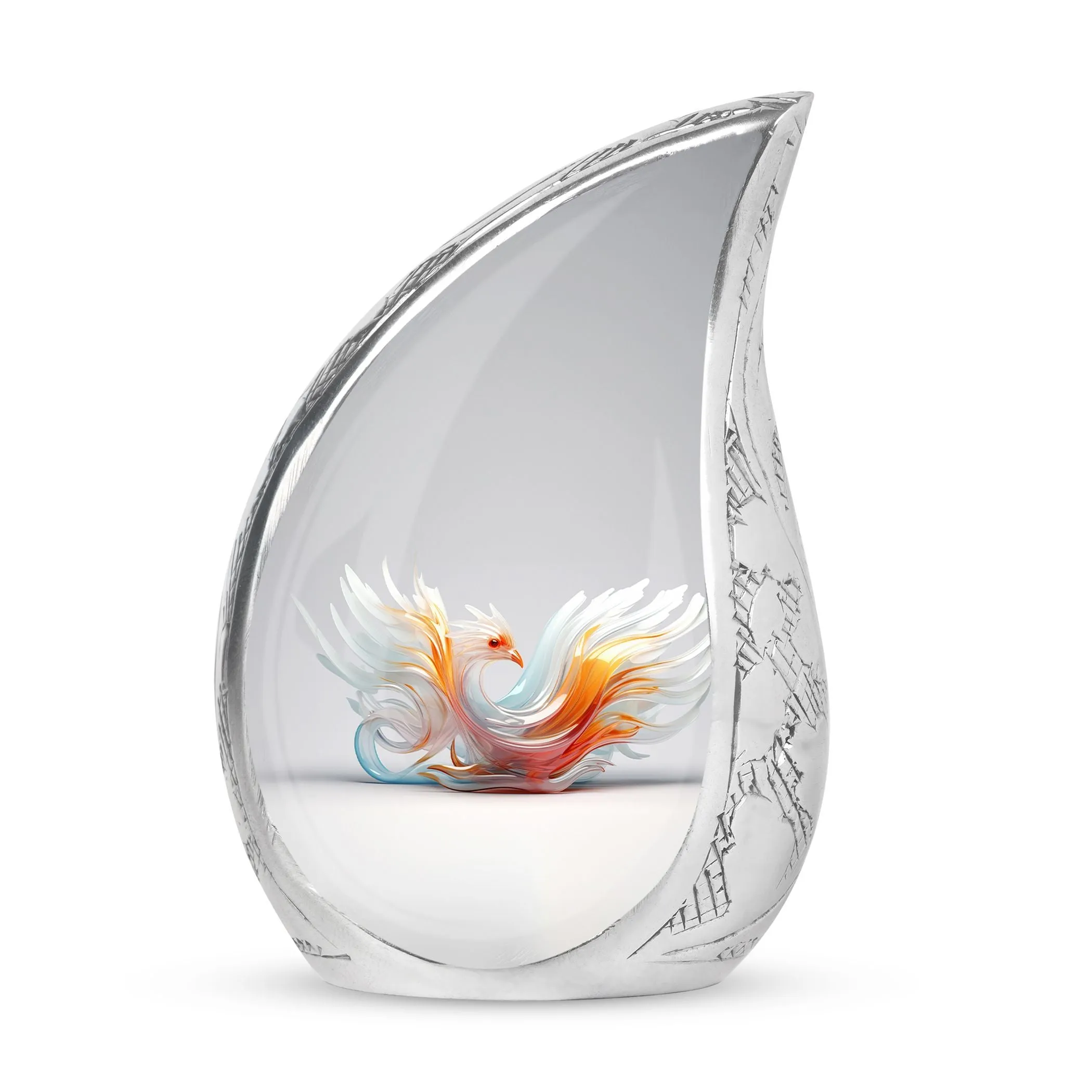 White Phoenix Cremation Urn | Memorial Urn for Remembrance