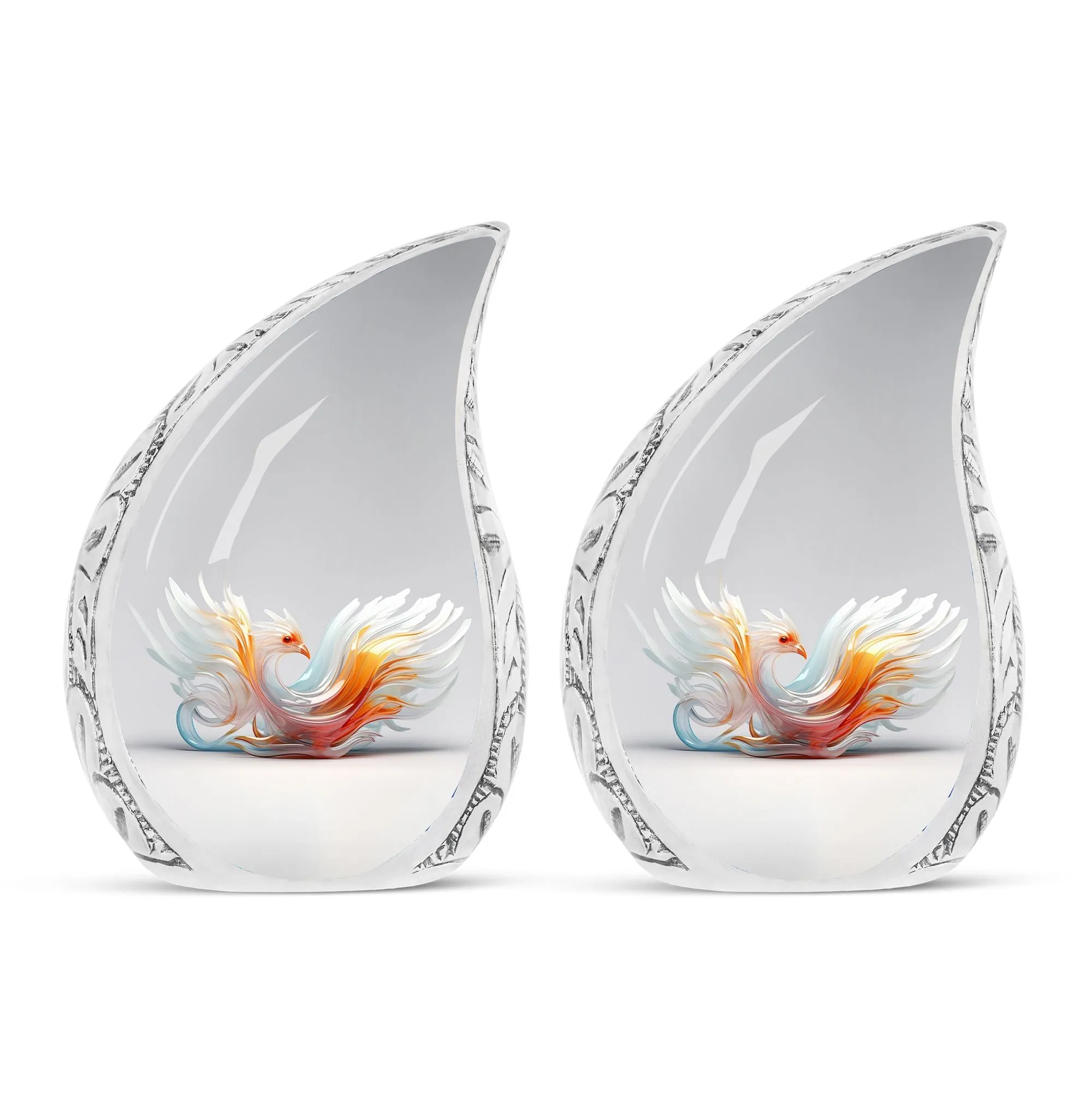 White Phoenix Cremation Urn | Memorial Urn for Remembrance