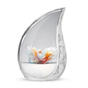 White Phoenix Cremation Urn | Memorial Urn for Remembrance