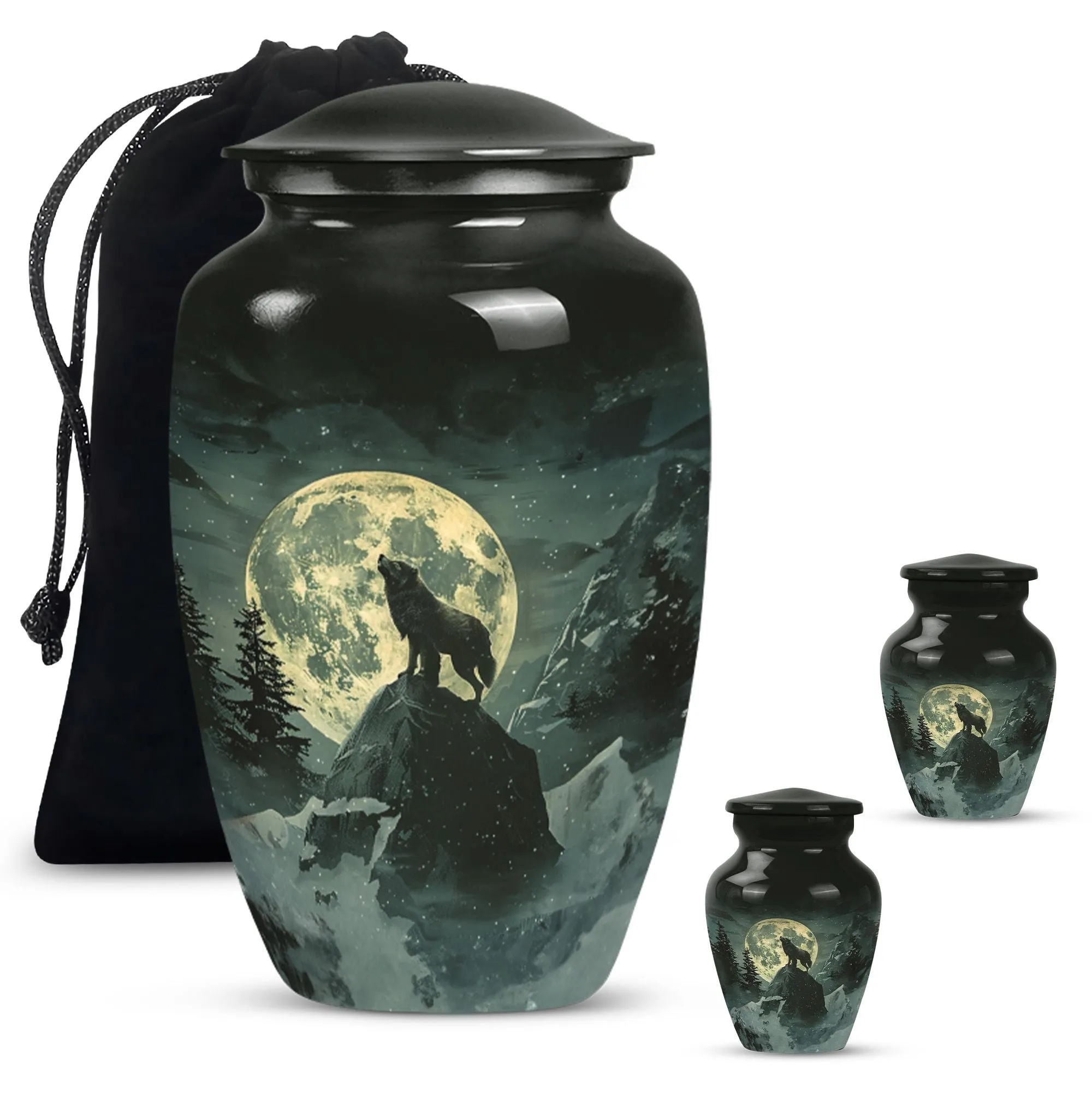 Wolf Howling Serenity: Cremation Urns