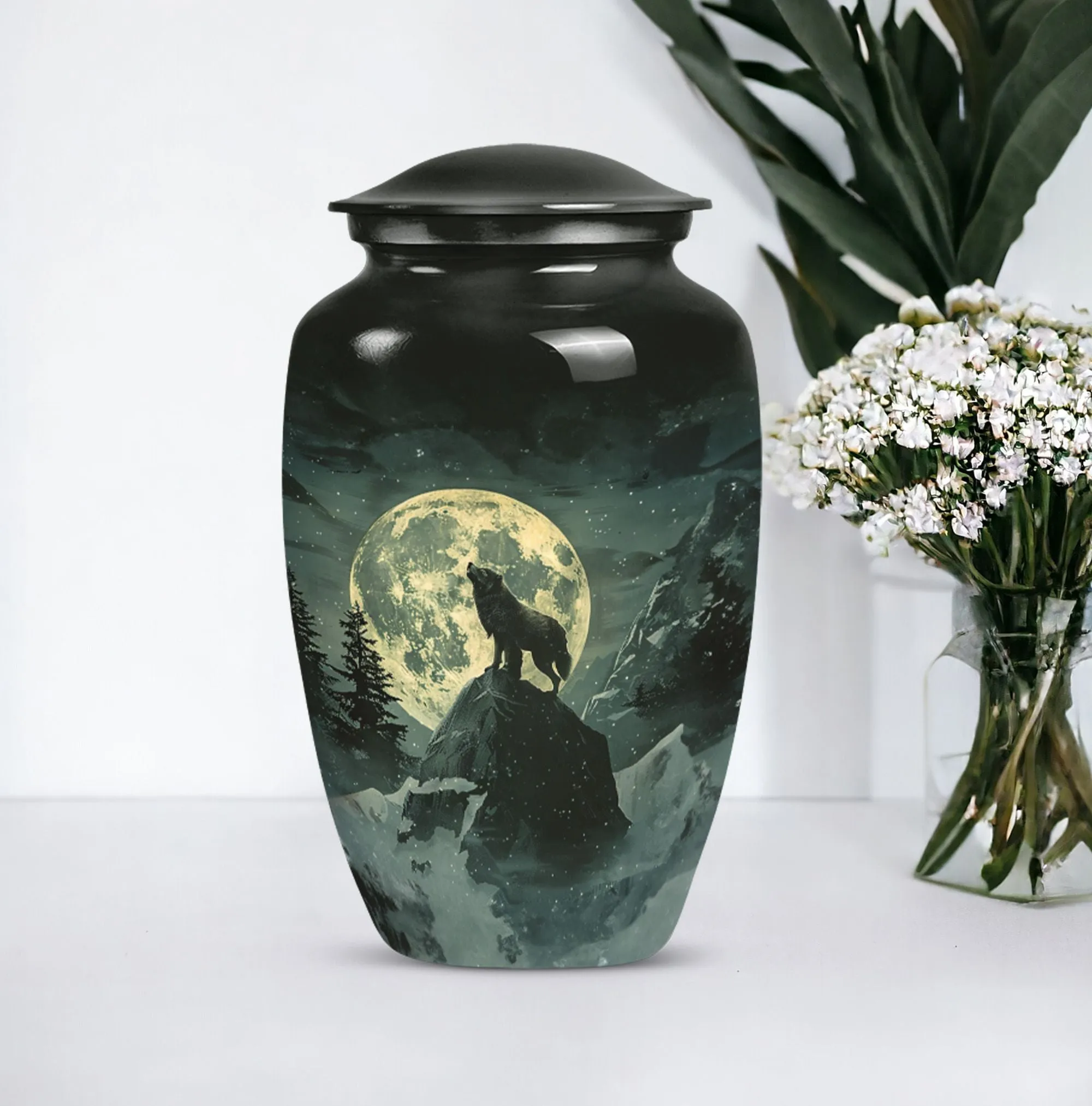 Wolf Howling Serenity: Cremation Urns