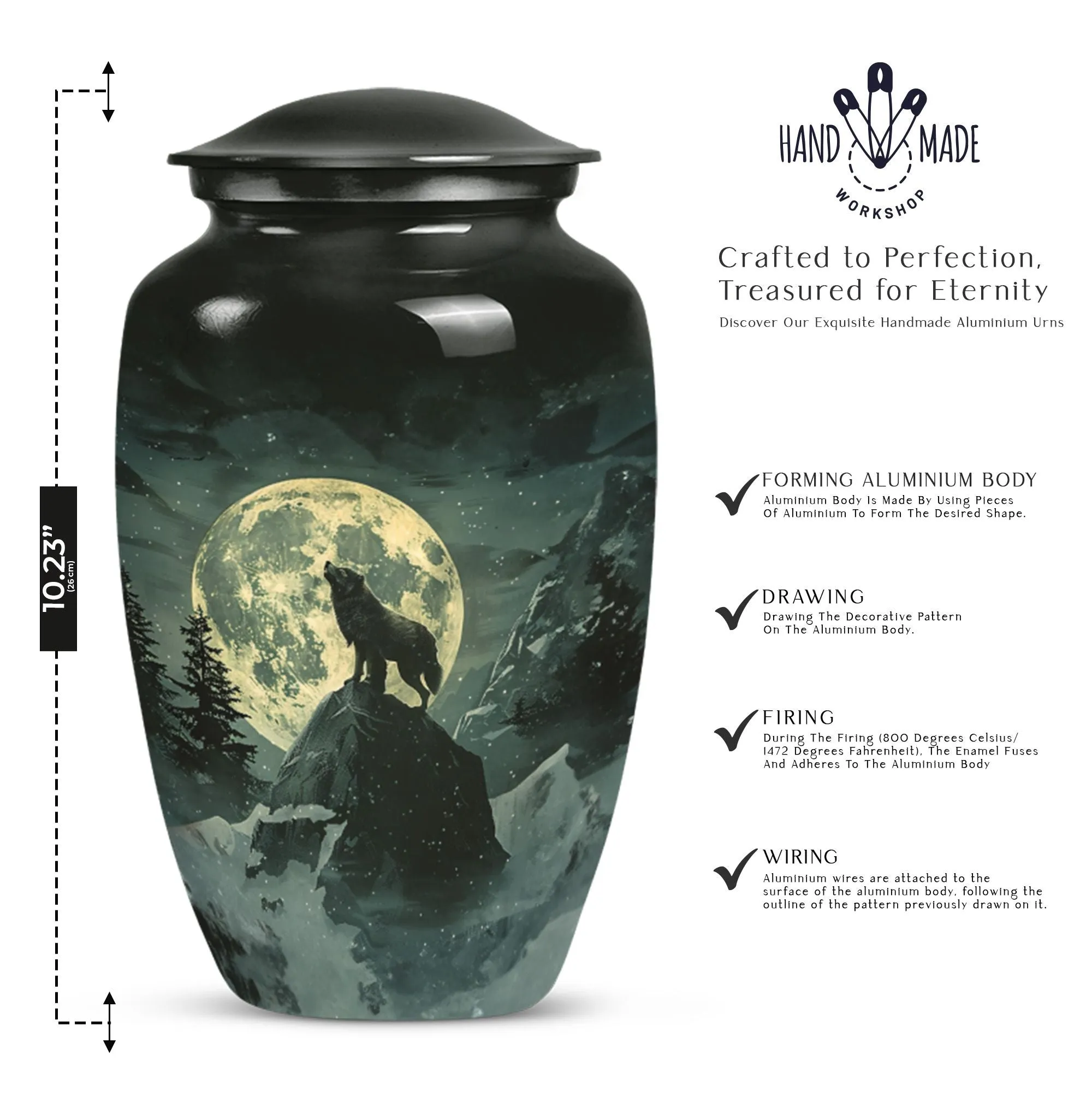Wolf Howling Serenity: Cremation Urns