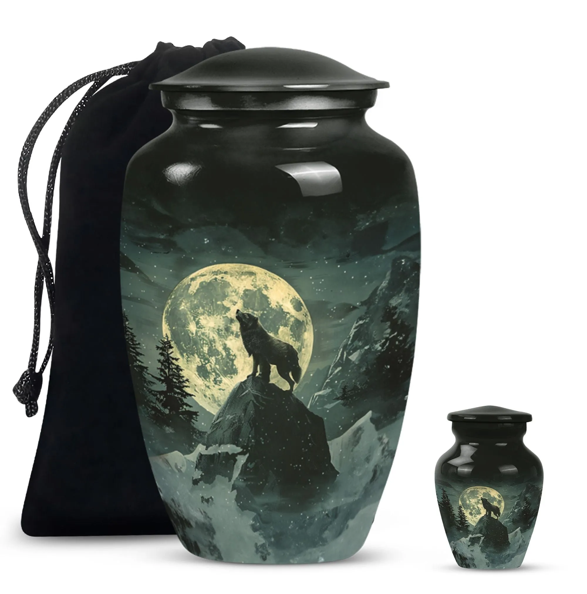 Wolf Howling Serenity: Cremation Urns