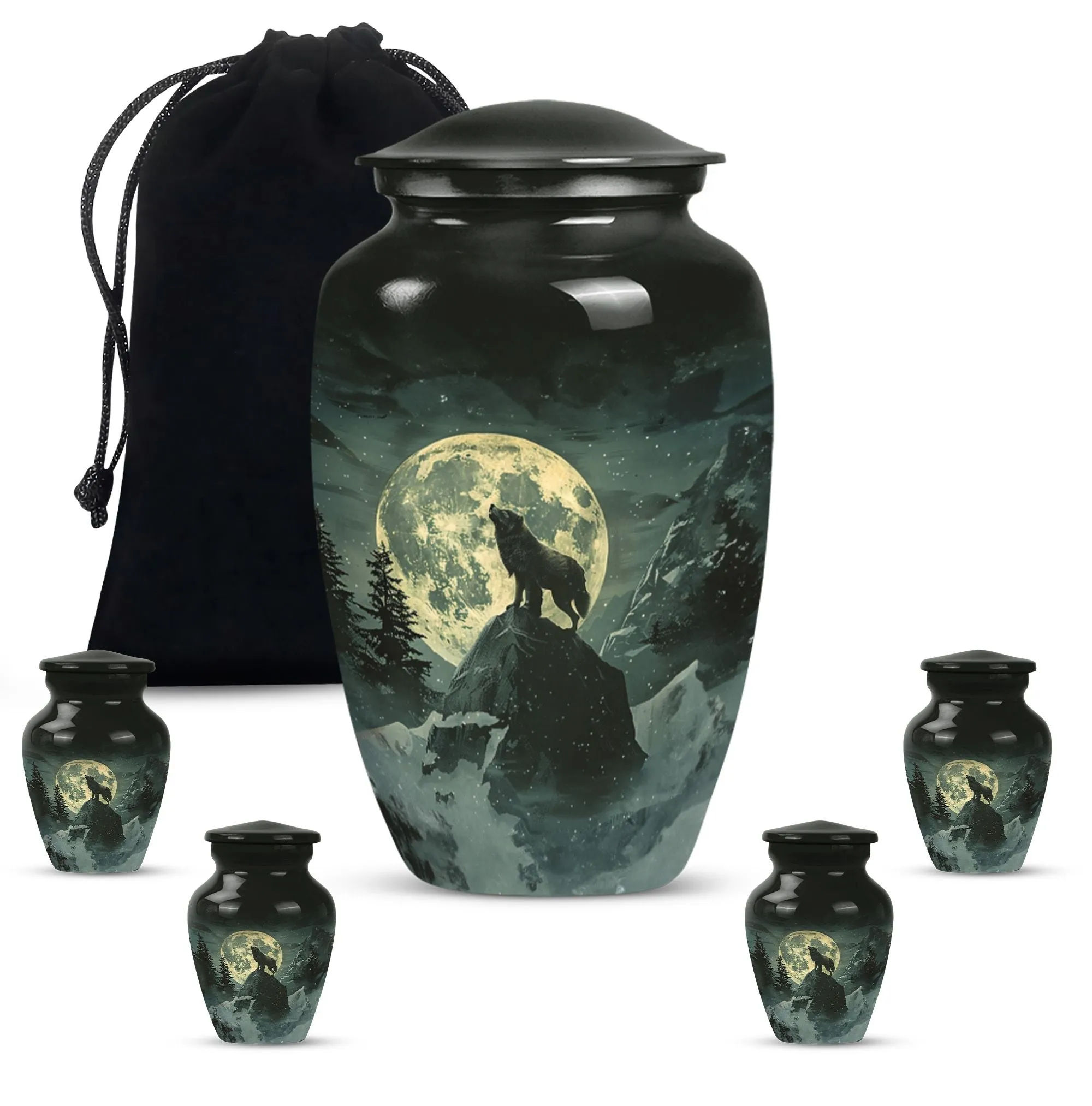 Wolf Howling Serenity: Cremation Urns