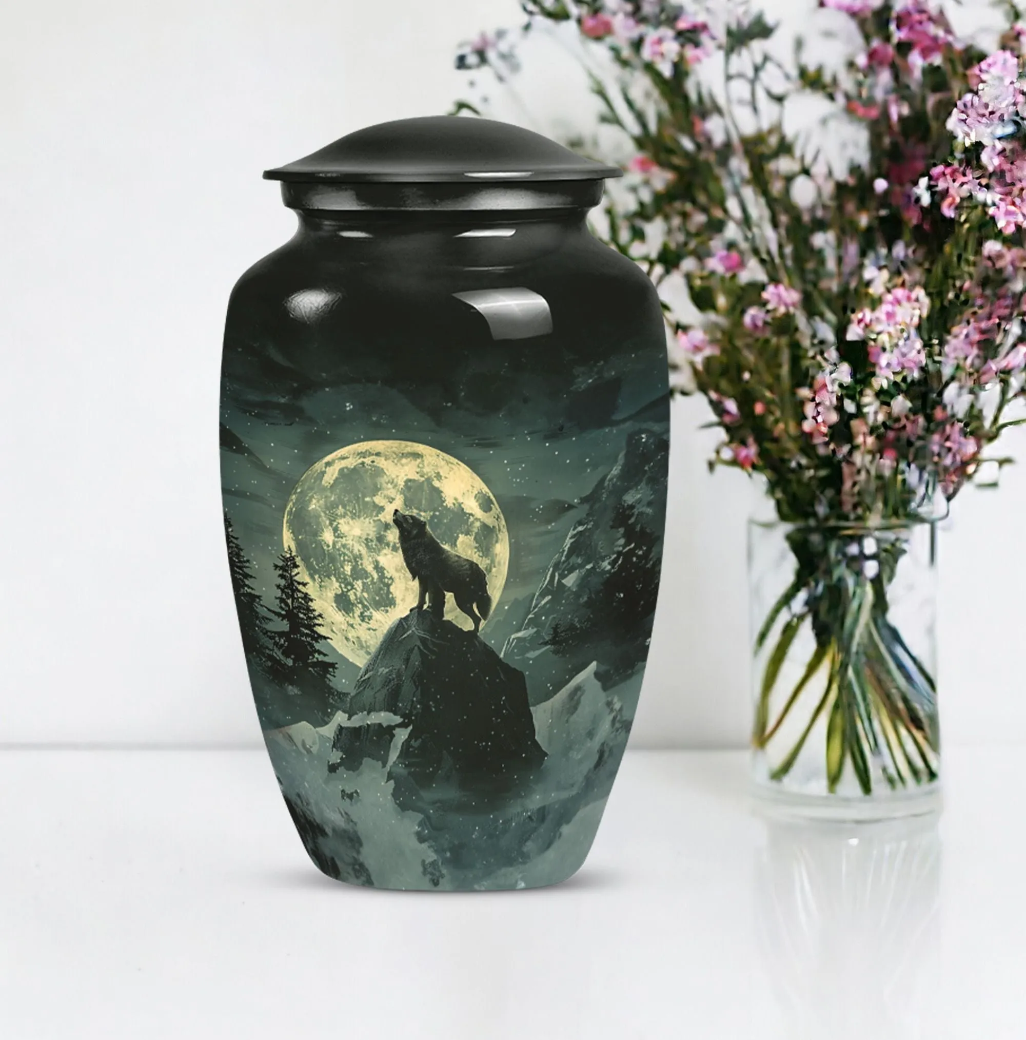 Wolf Howling Serenity: Cremation Urns