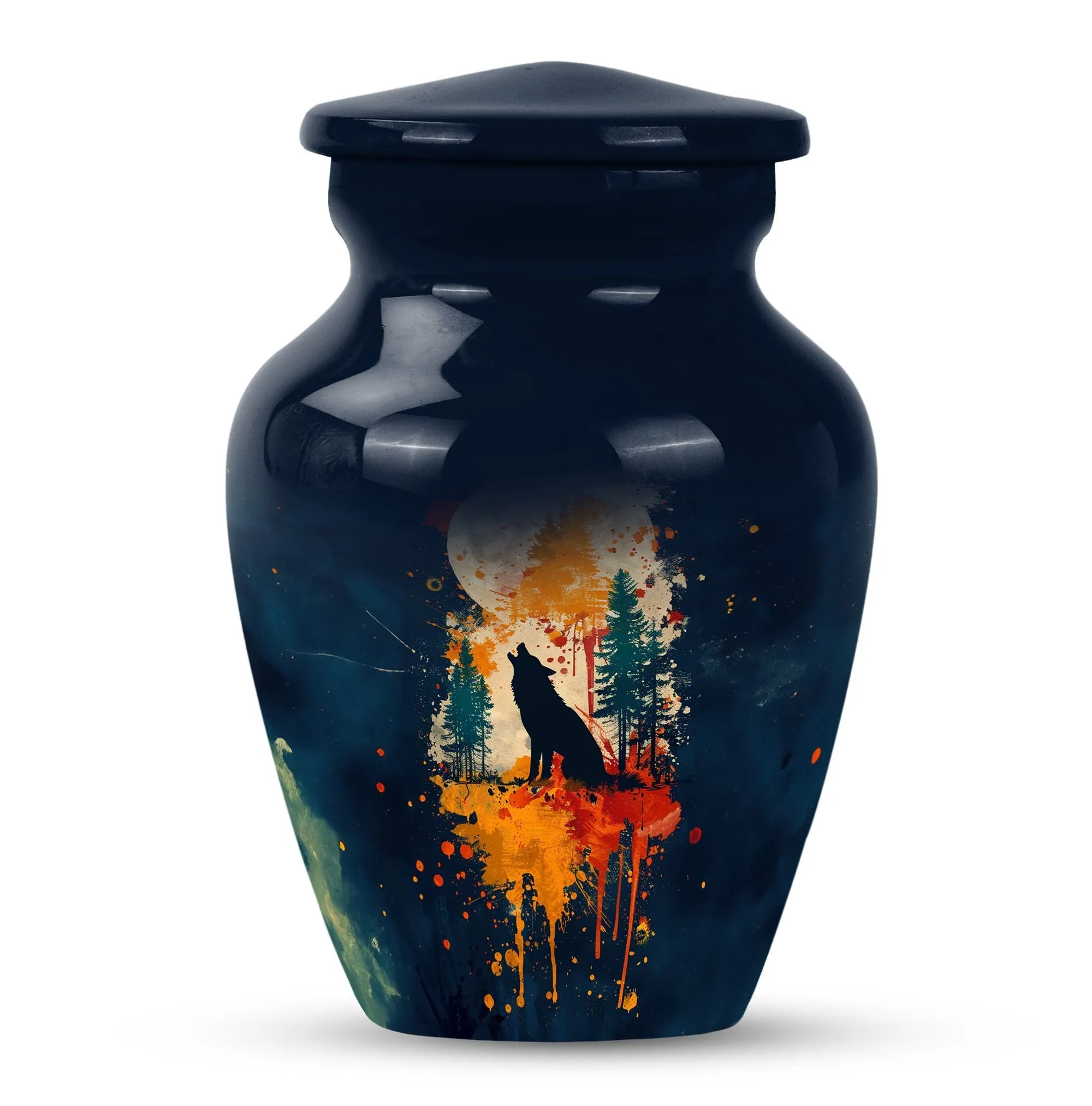 Wolf Howling Tranquility Memorial Keepsake for Lasting Memory