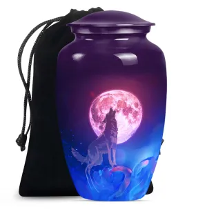 Wolf Tribute: Serenity Cremation Urn For Adult Women Ashes