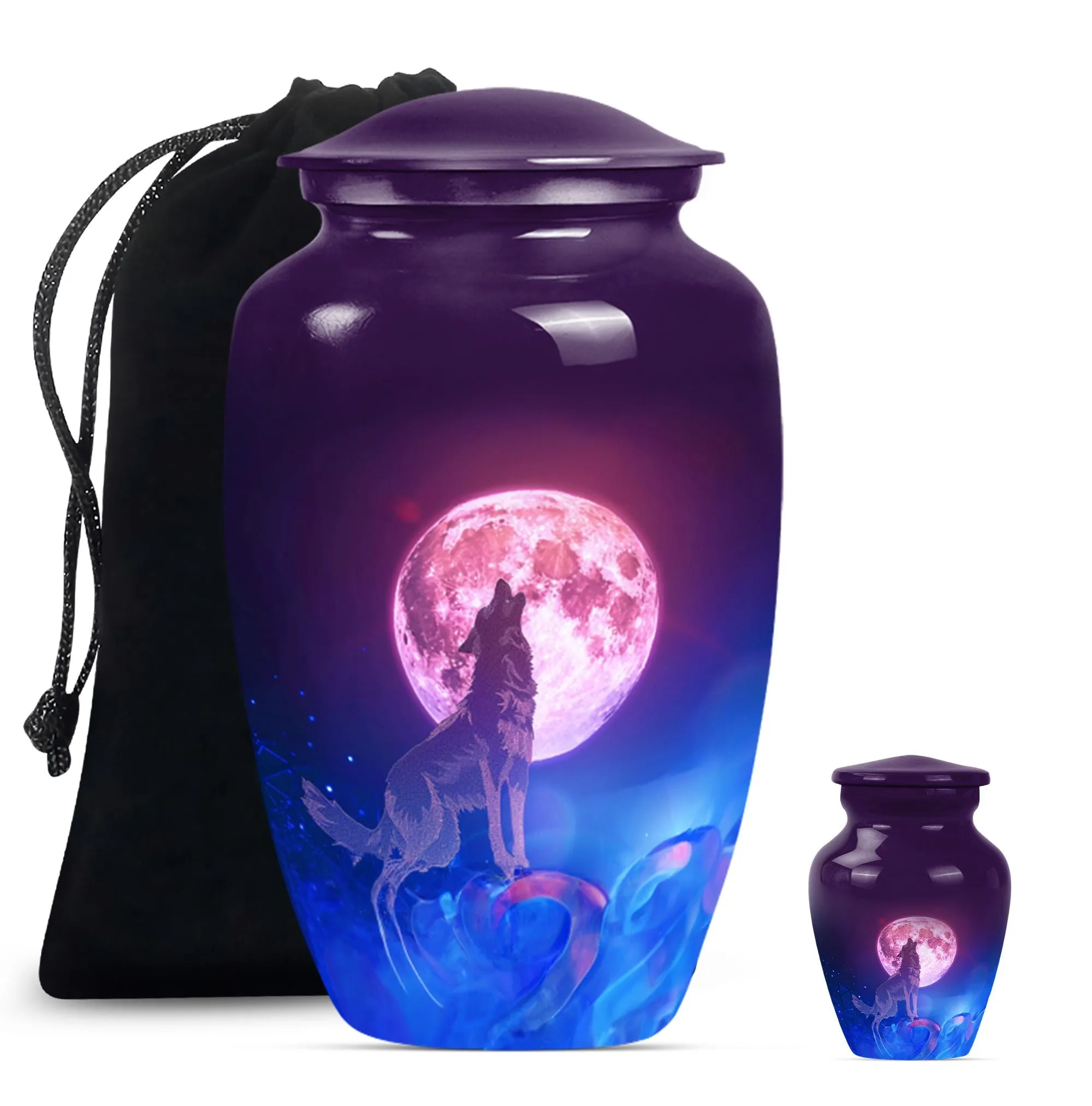 Wolf Tribute: Serenity Cremation Urn For Adult Women Ashes