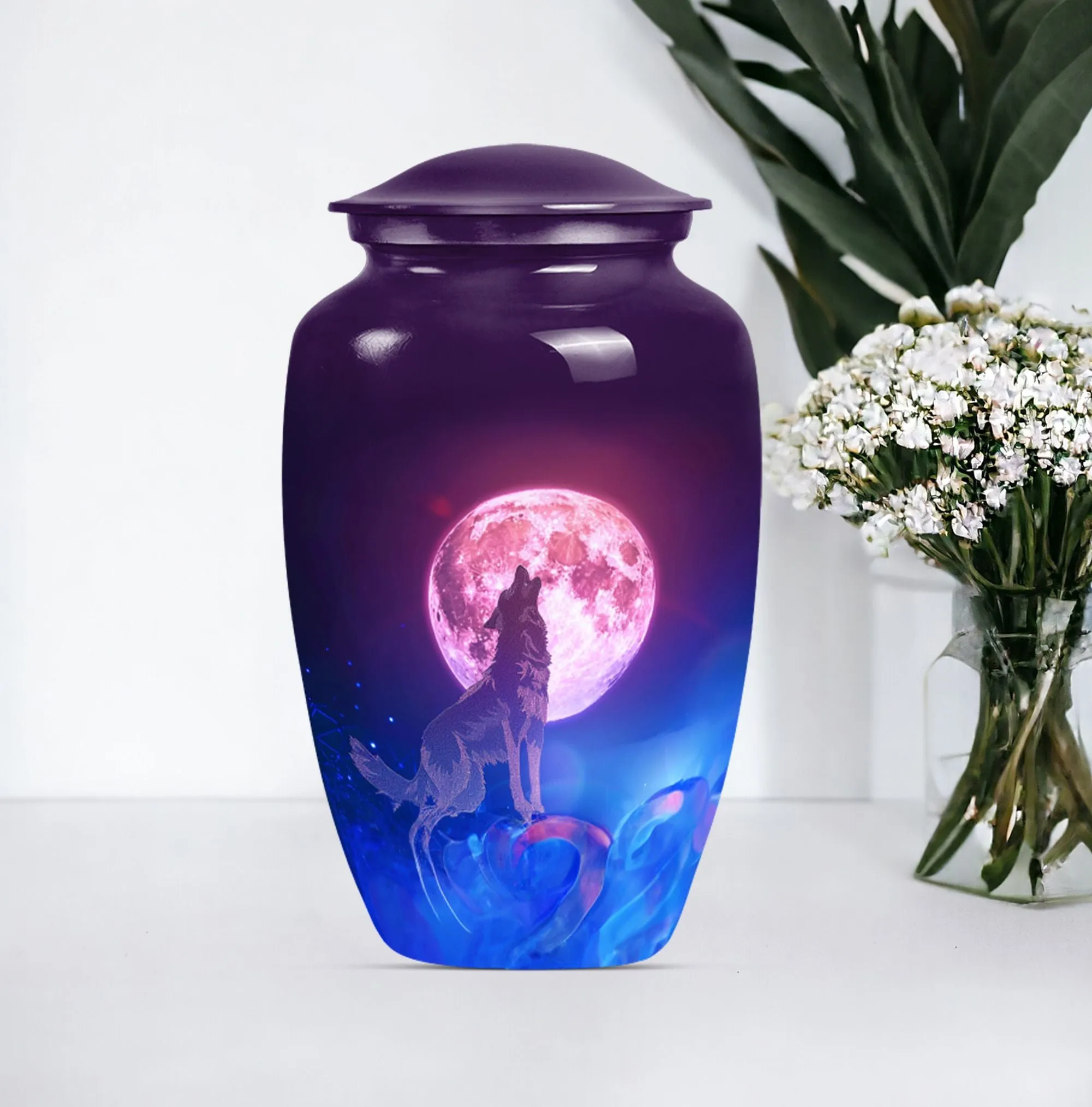 Wolf Tribute: Serenity Cremation Urn For Adult Women Ashes