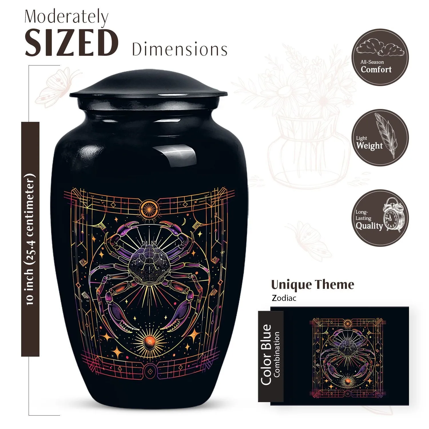 Zodiac Divine Tributes Memorial Urns for Soulful Farewell