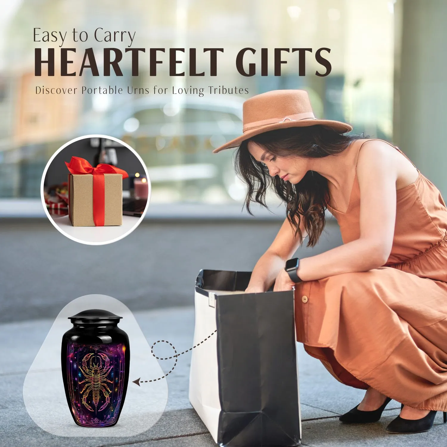 Zodiac Harmony Cremation Urn - Reverent Memorial for Loved Ones