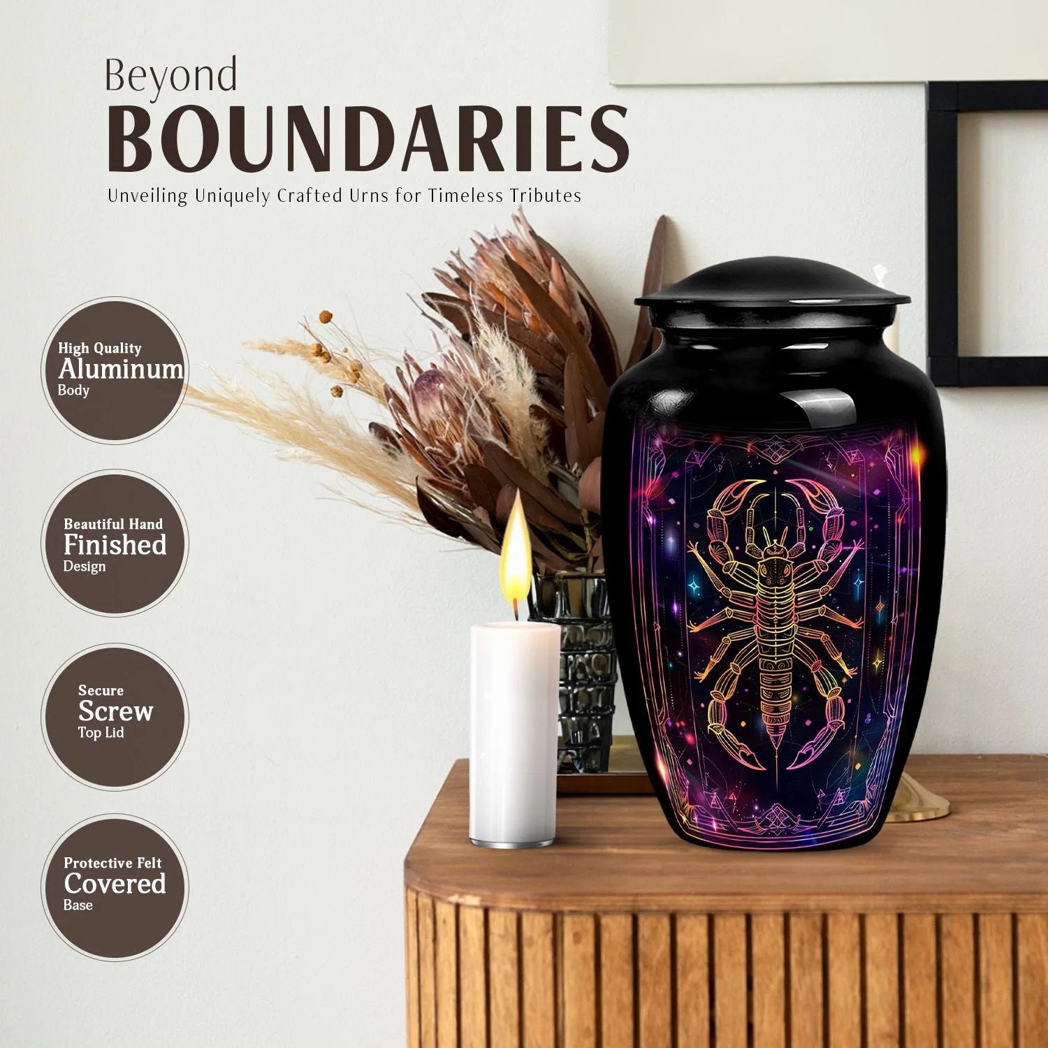 Zodiac Harmony Cremation Urn - Reverent Memorial for Loved Ones