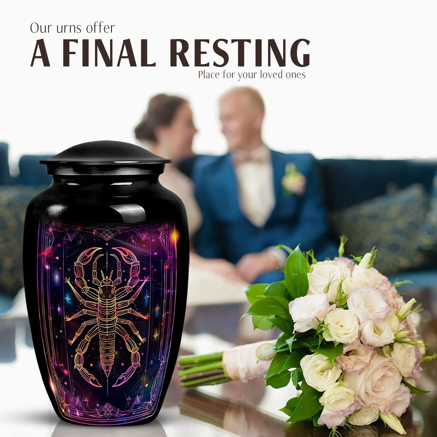 Zodiac Harmony Cremation Urn - Reverent Memorial for Loved Ones