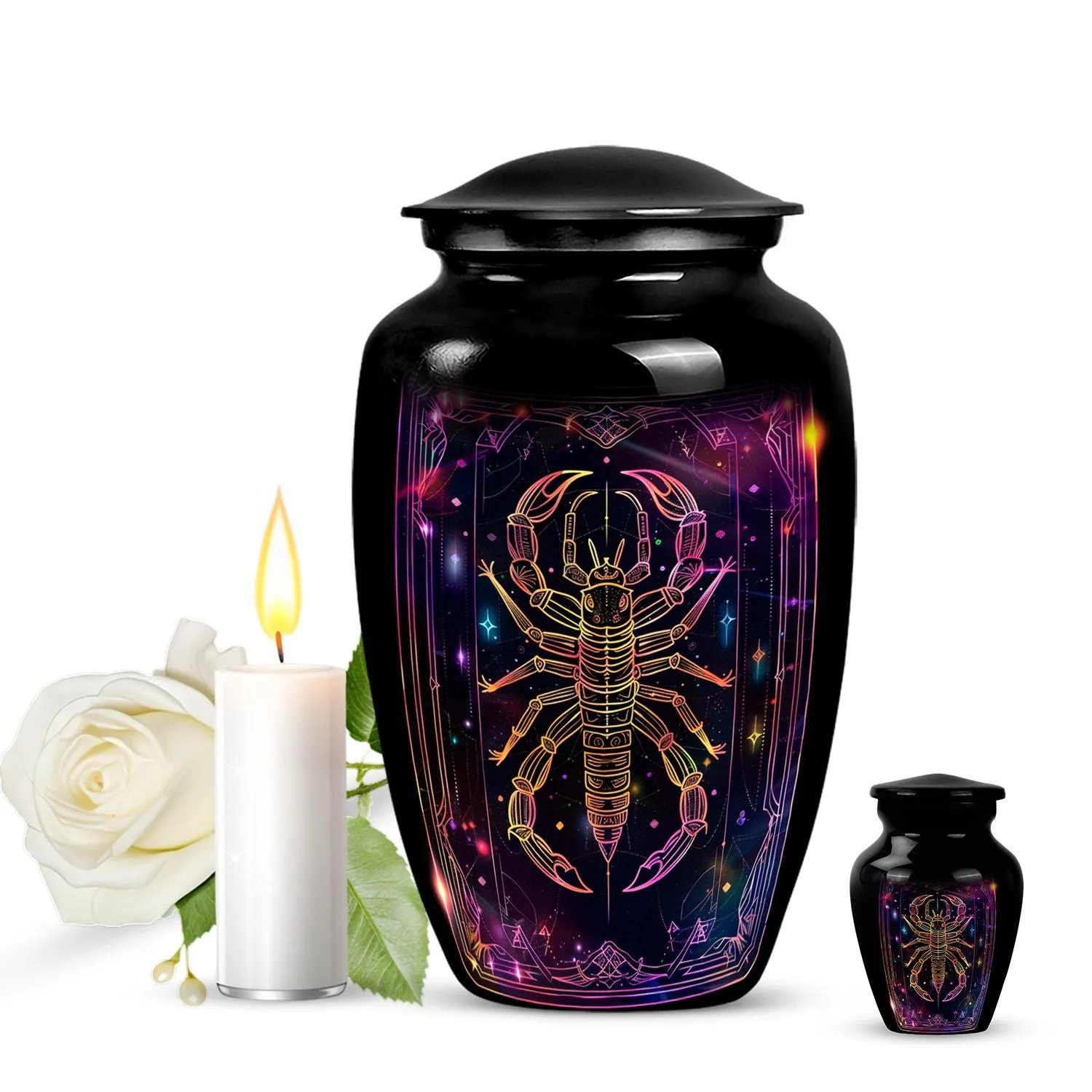 Zodiac Harmony Cremation Urn - Reverent Memorial for Loved Ones