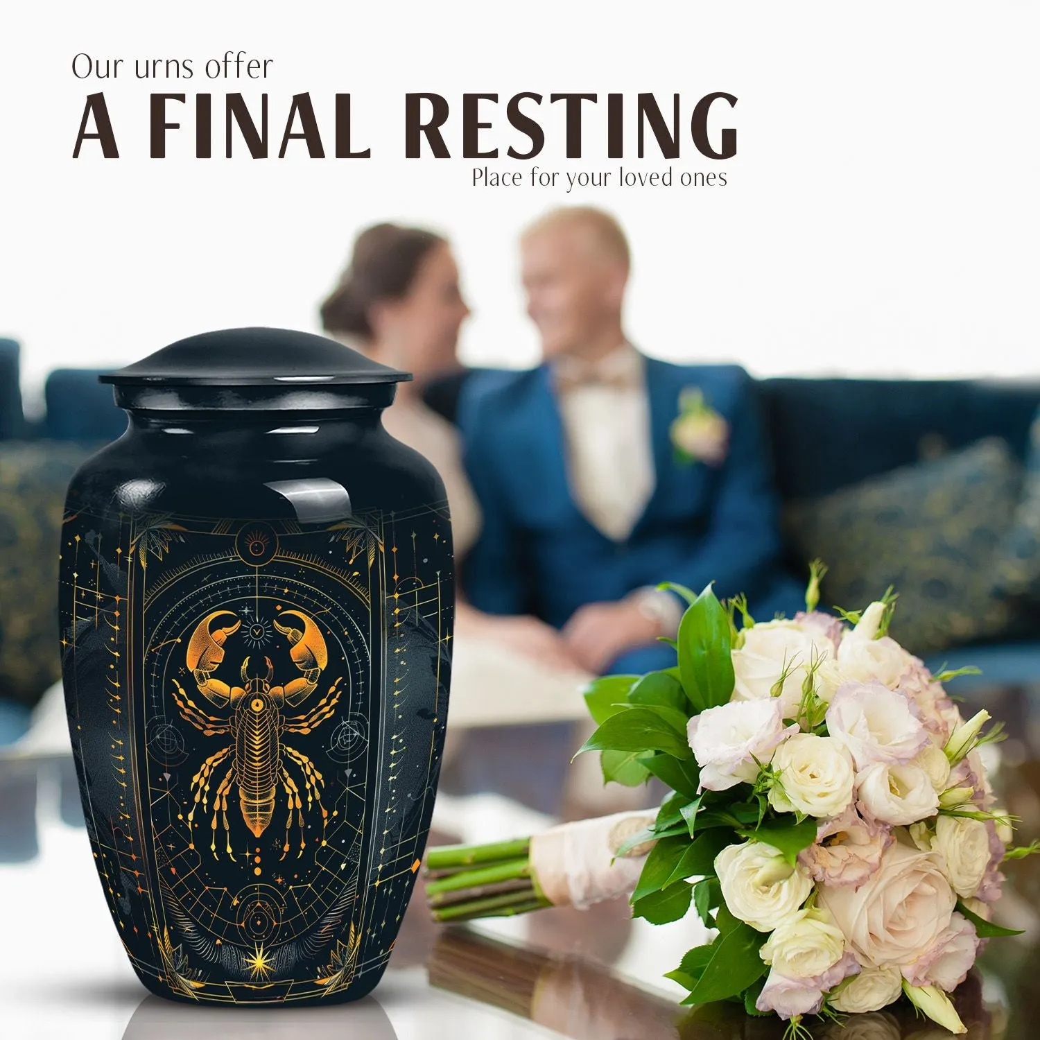 Zodiac Urn: Classic Memorial Cremation Solution for Women