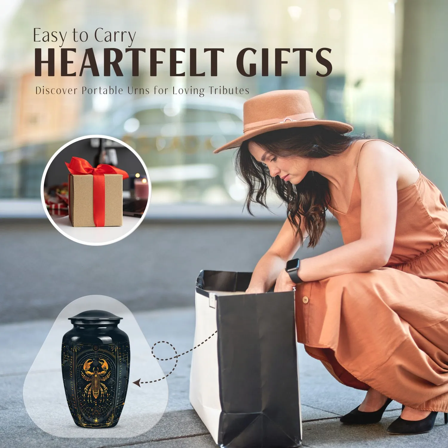Zodiac Urn: Classic Memorial Cremation Solution for Women