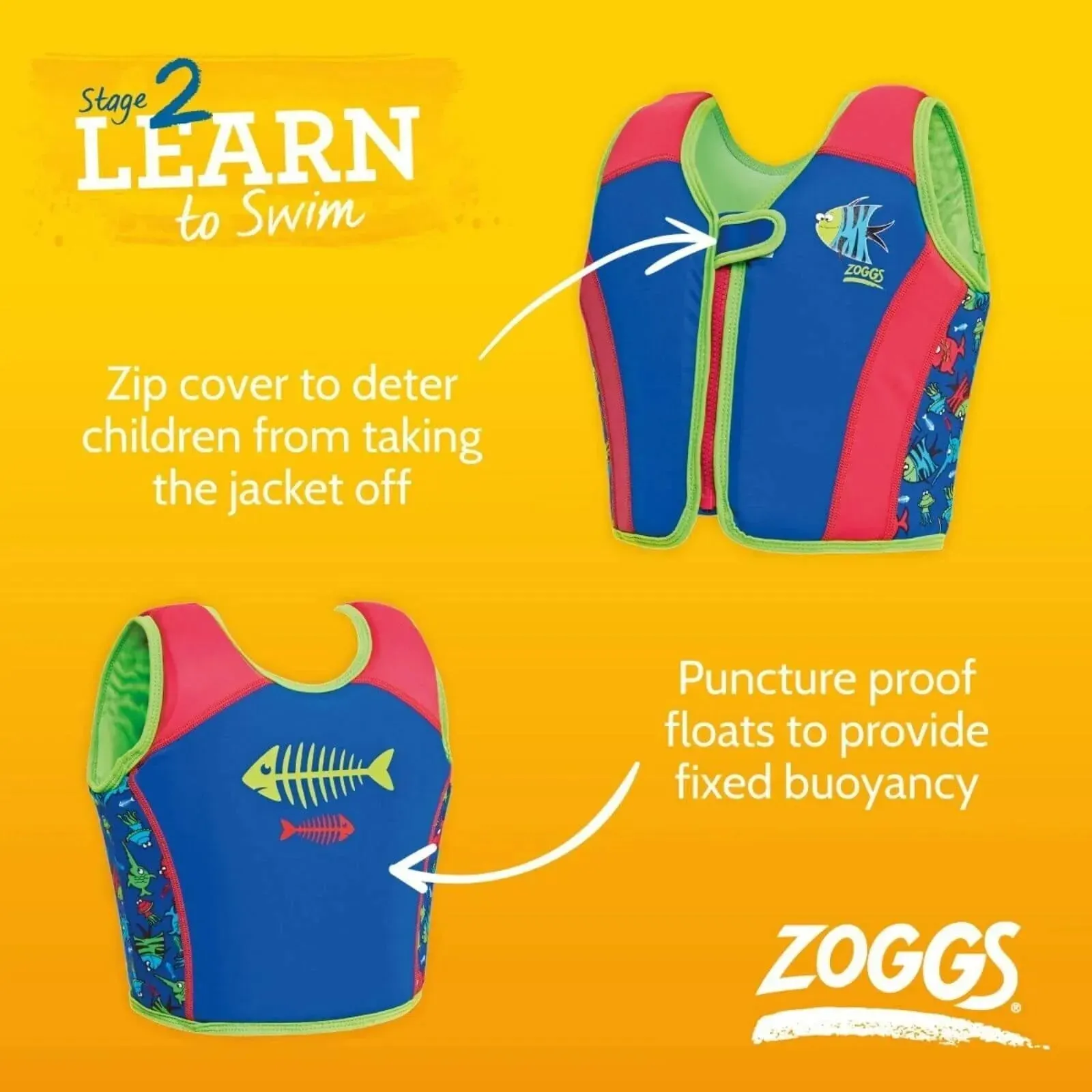 Zoggs Swimsure Jacket 2-3 years - Blue